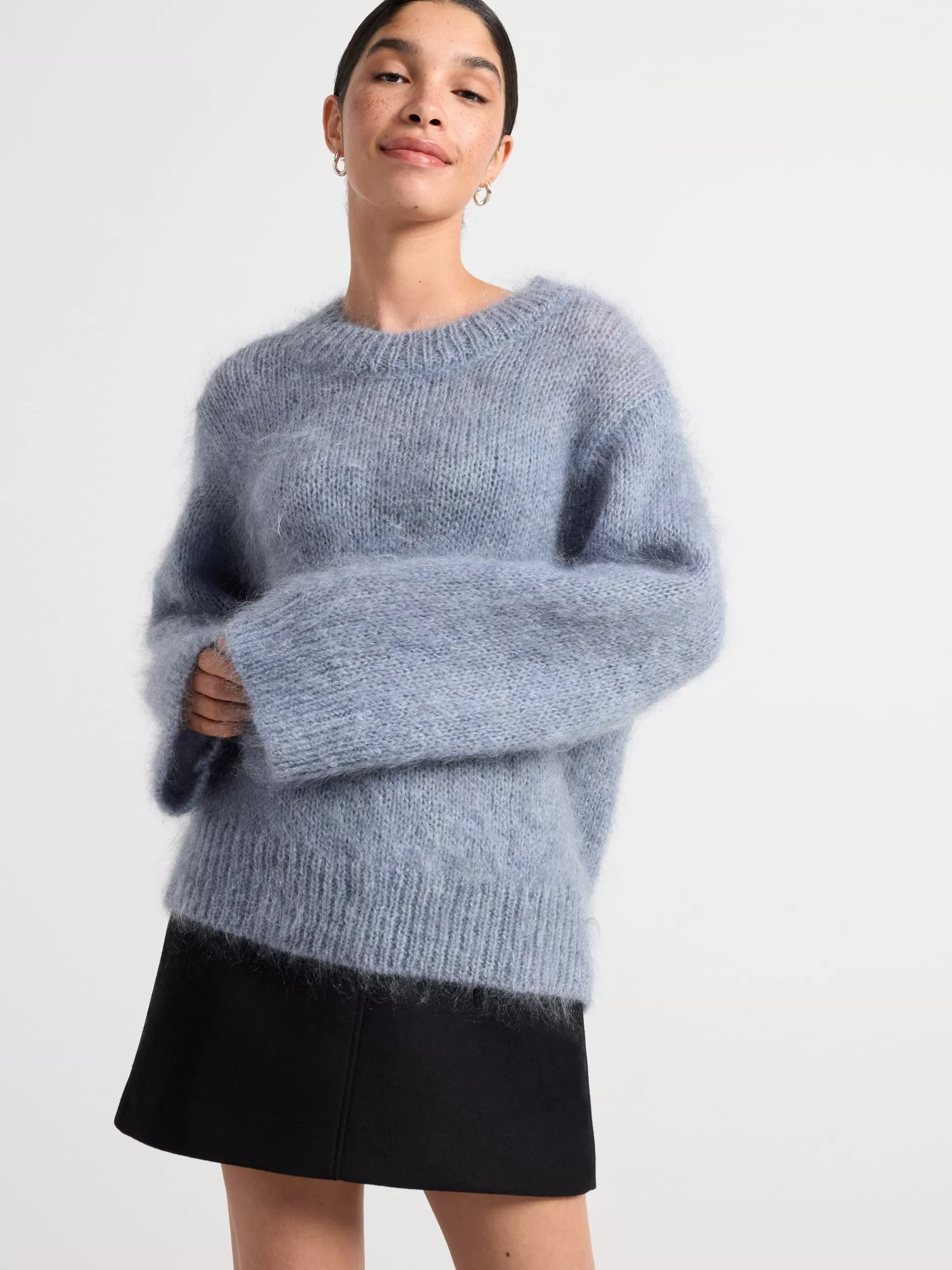 Lindex Gensere & Cardiganer<Genser I En Blanding Av Ull Og Mohair Blue