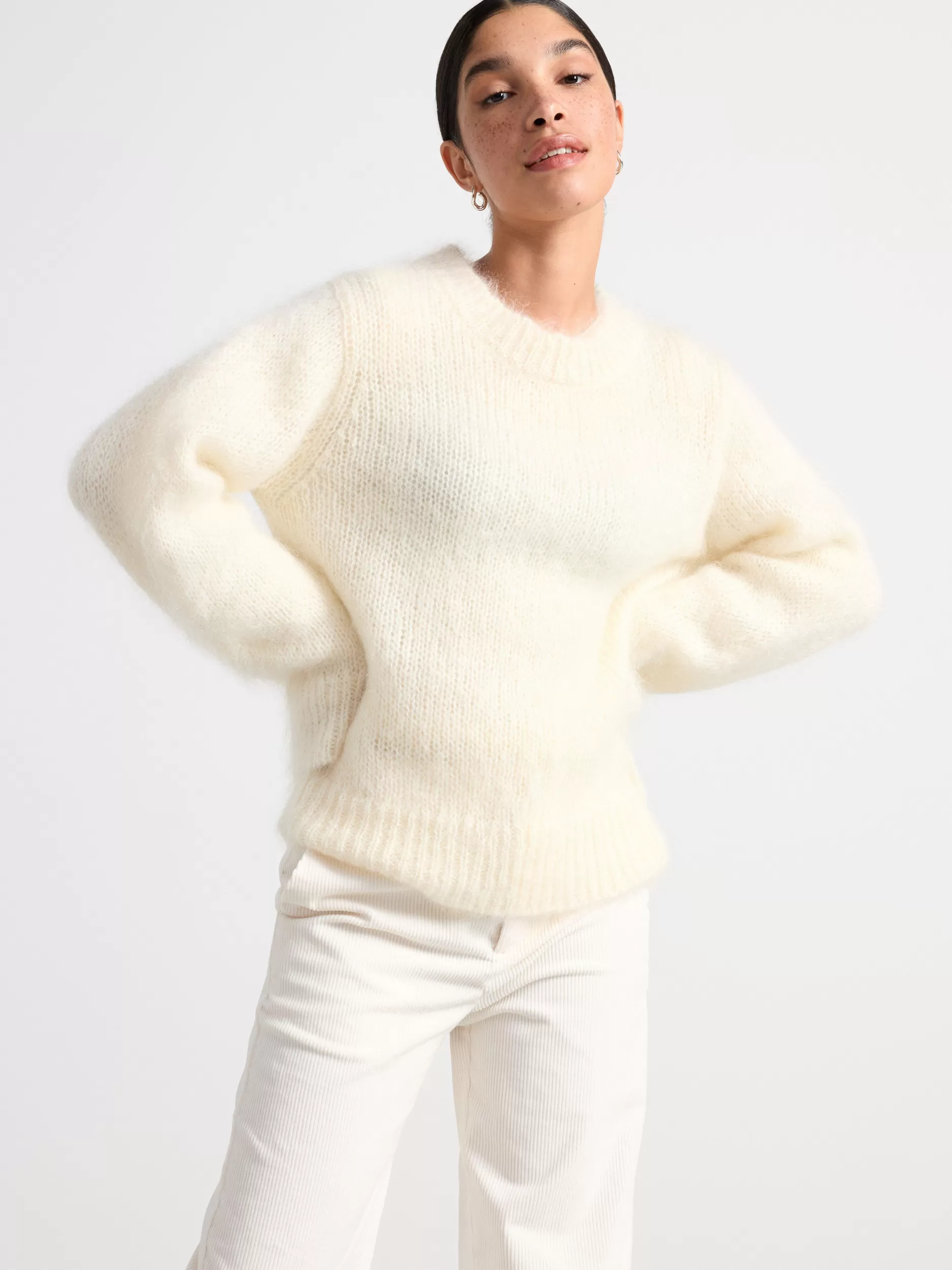 Lindex Gensere & Cardiganer<Genser I En Blanding Av Ull Og Mohair Off White