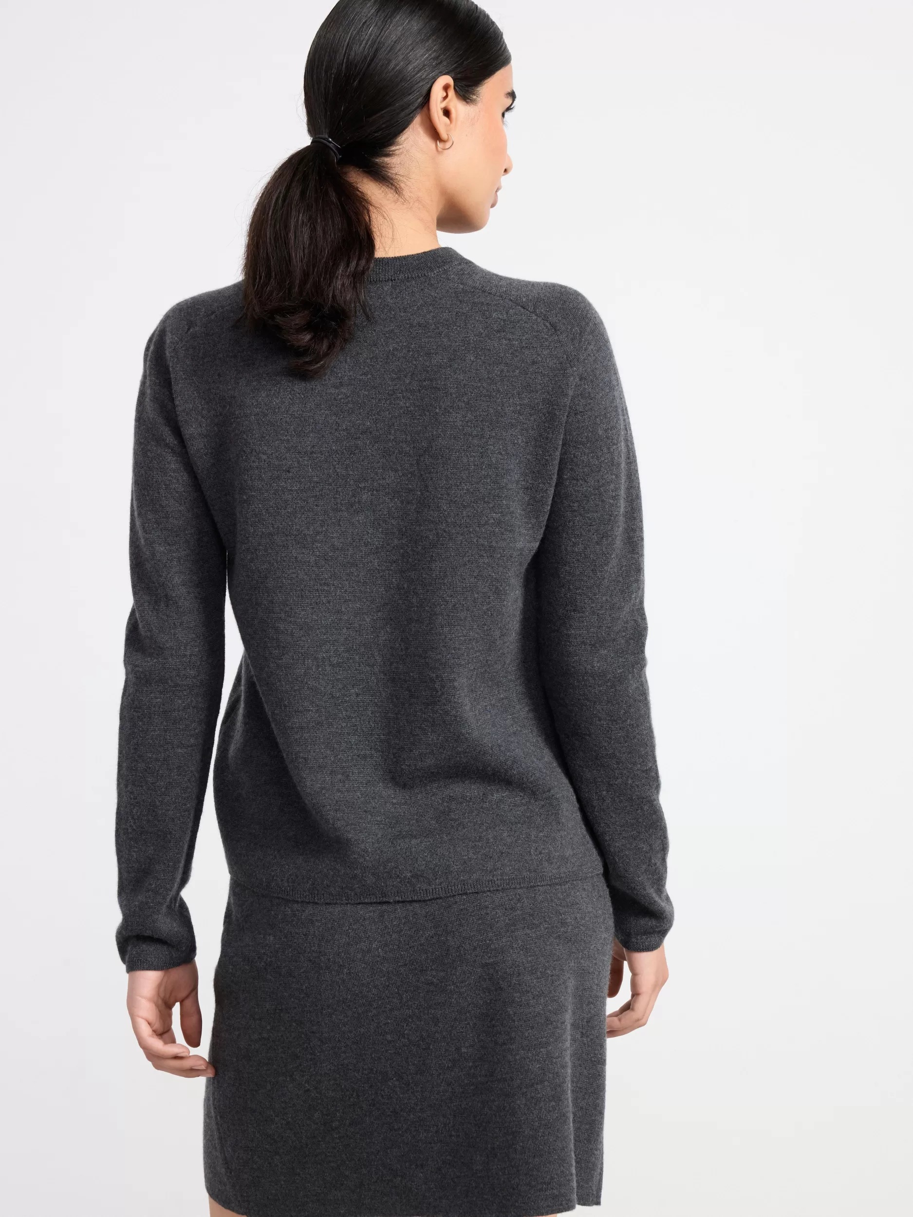 Lindex Gensere & Cardiganer<Genser I Merinoull Dark Grey Melange
