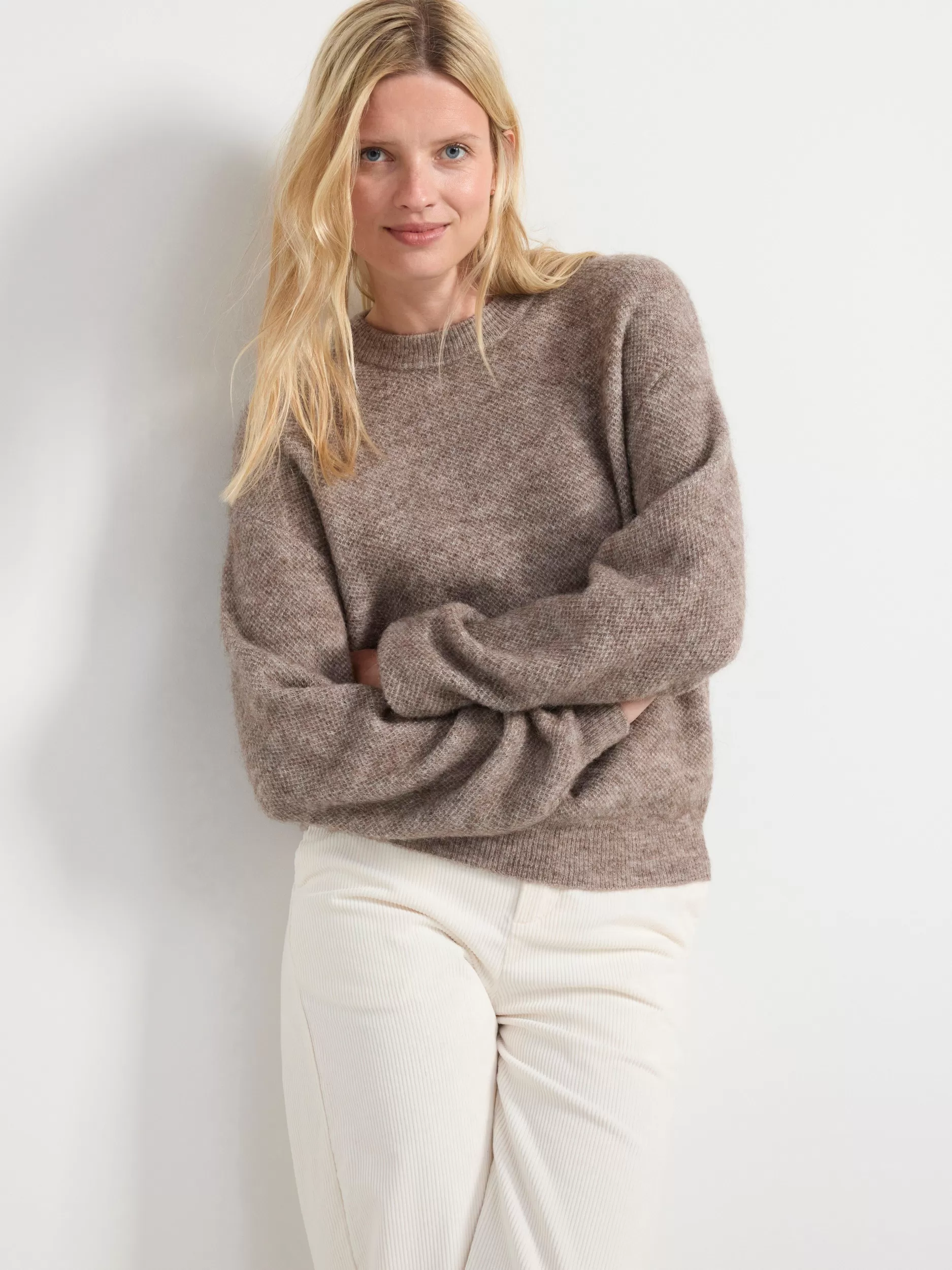 Lindex Gensere & Cardiganer<Genser I Ullblanding Brown Melange