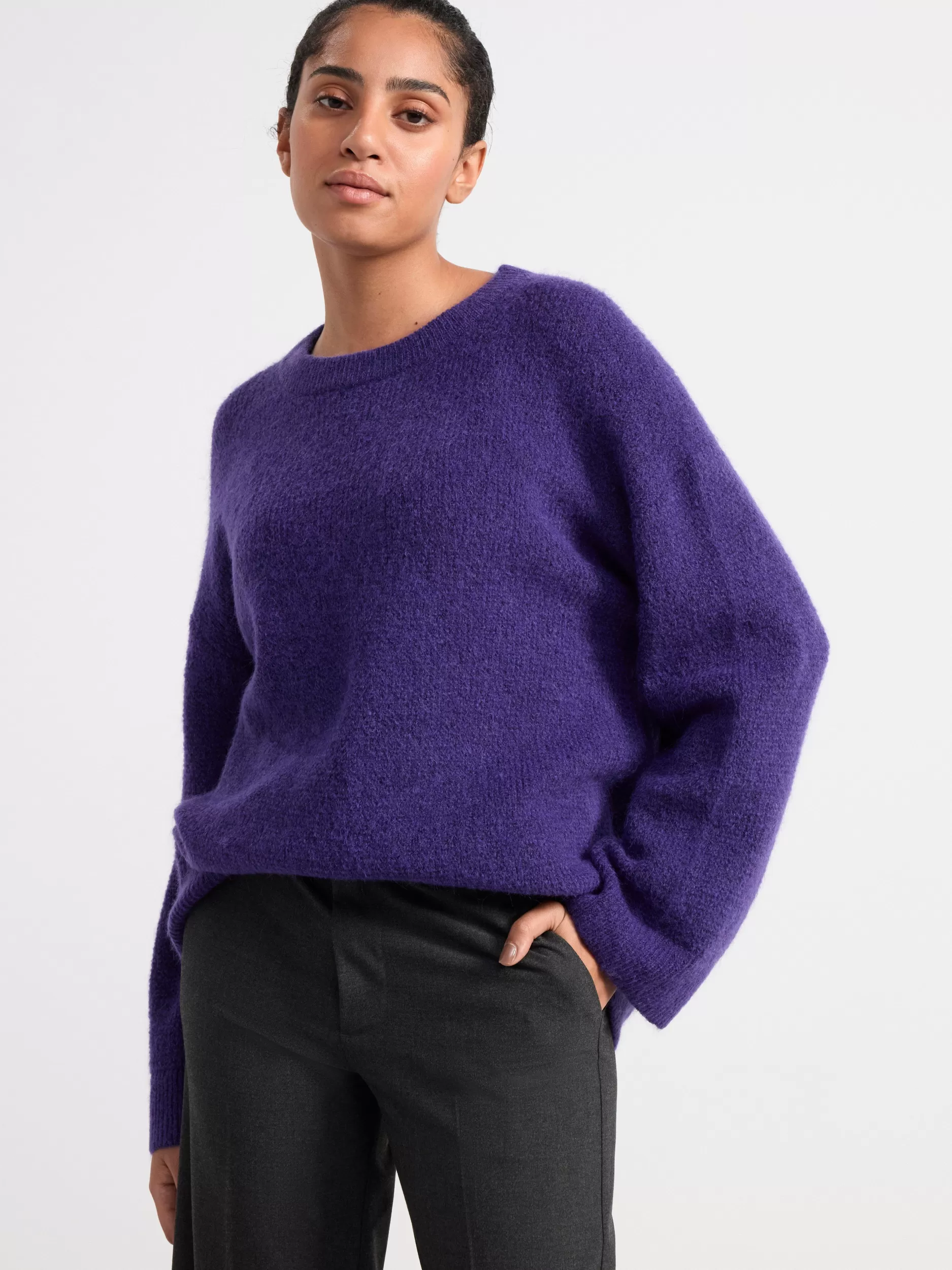 Lindex Gensere & Cardiganer<Genser I Ullblanding Dark Dusty Lilac