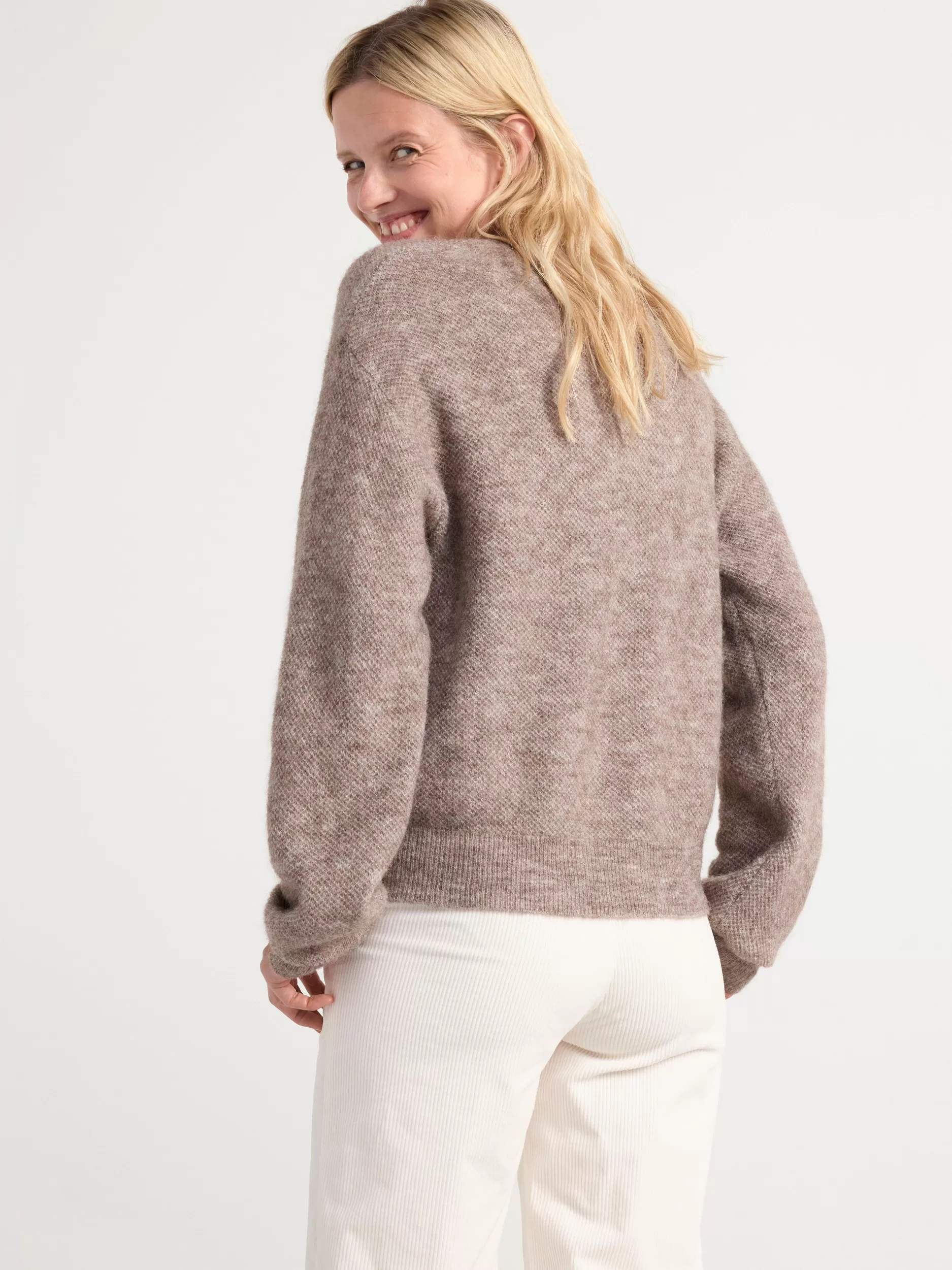 Lindex Gensere & Cardiganer<Genser I Ullblanding Brown Melange