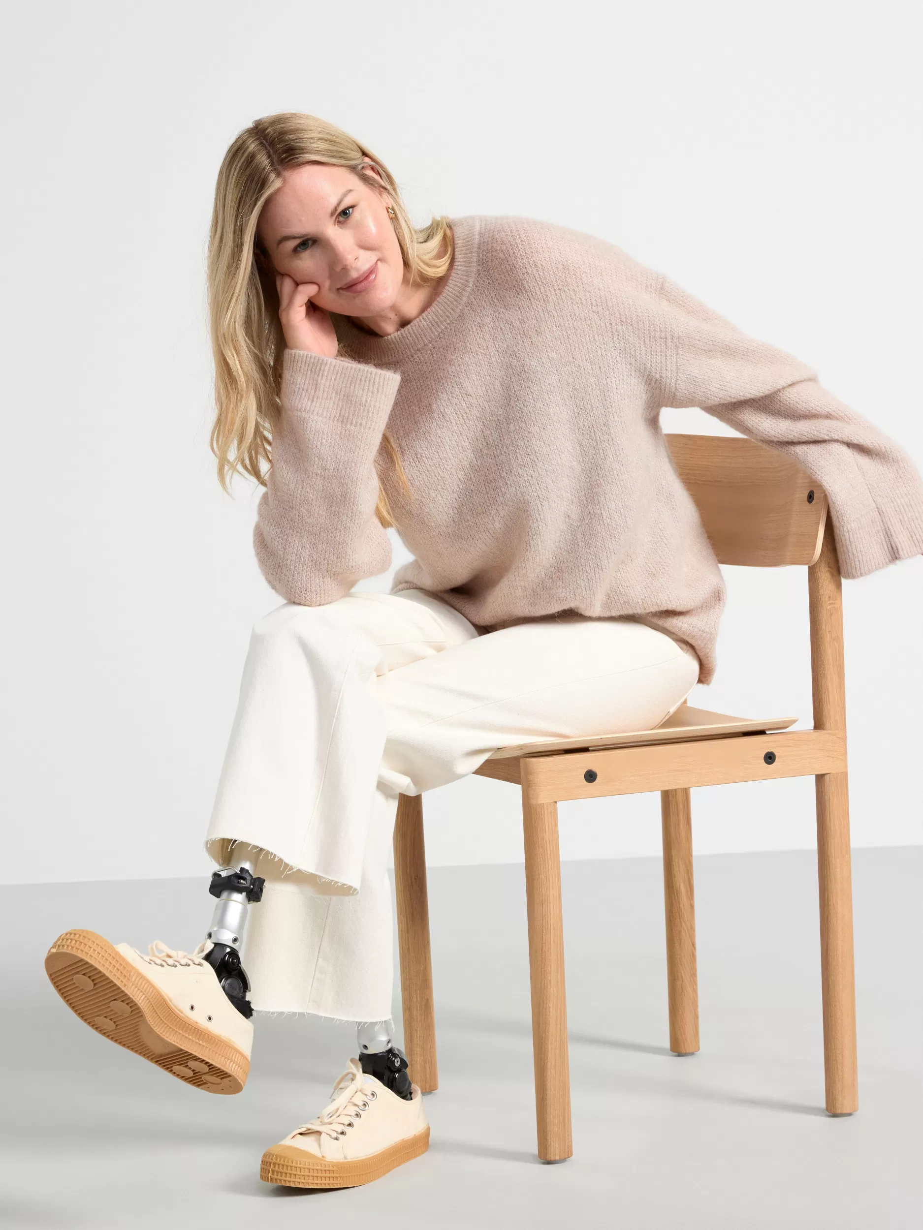 Lindex Gensere & Cardiganer<Genser I Ullblanding Beige Melange