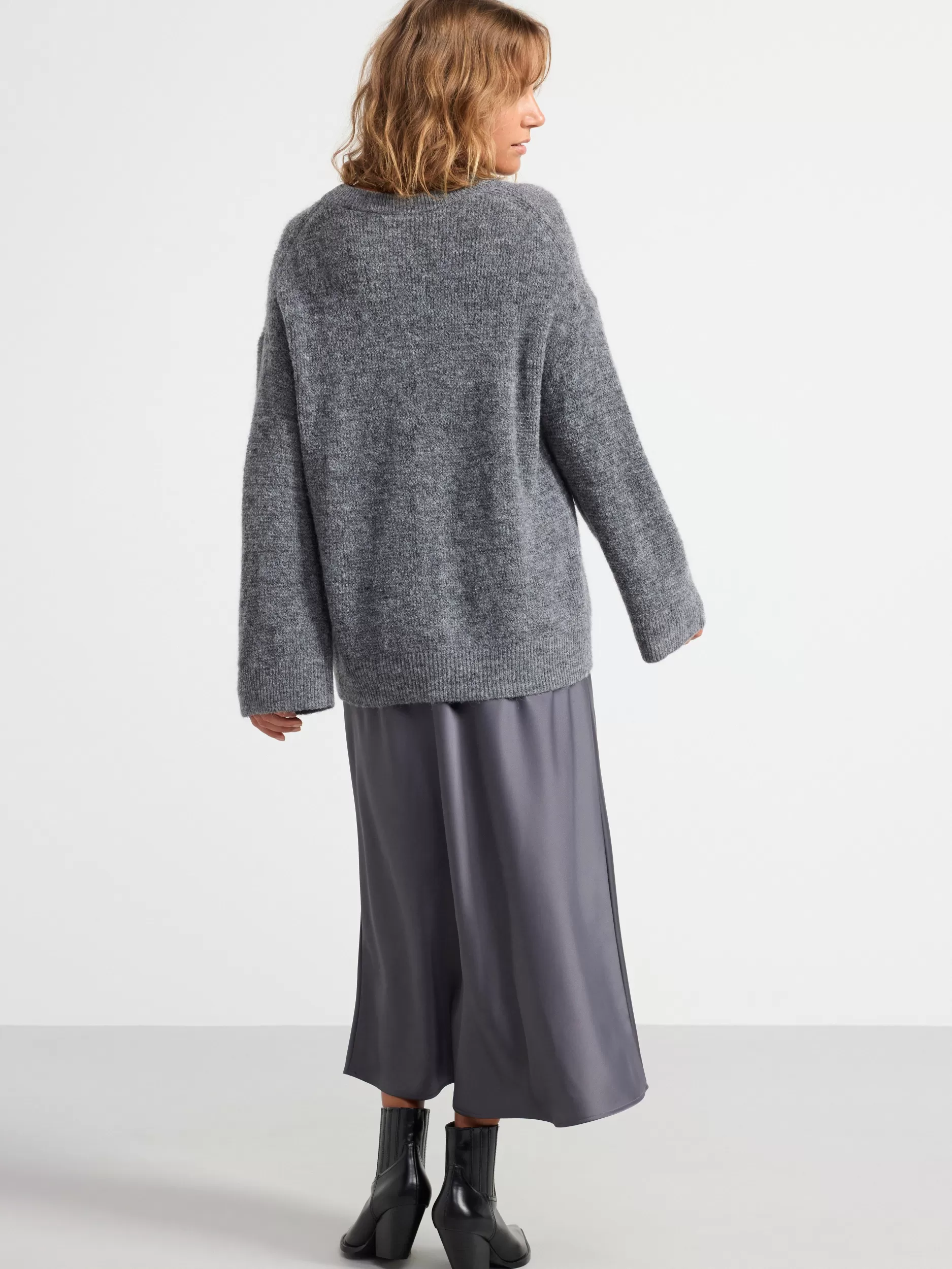Lindex Gensere & Cardiganer<Genser I Ullblanding Dark Beige Melange