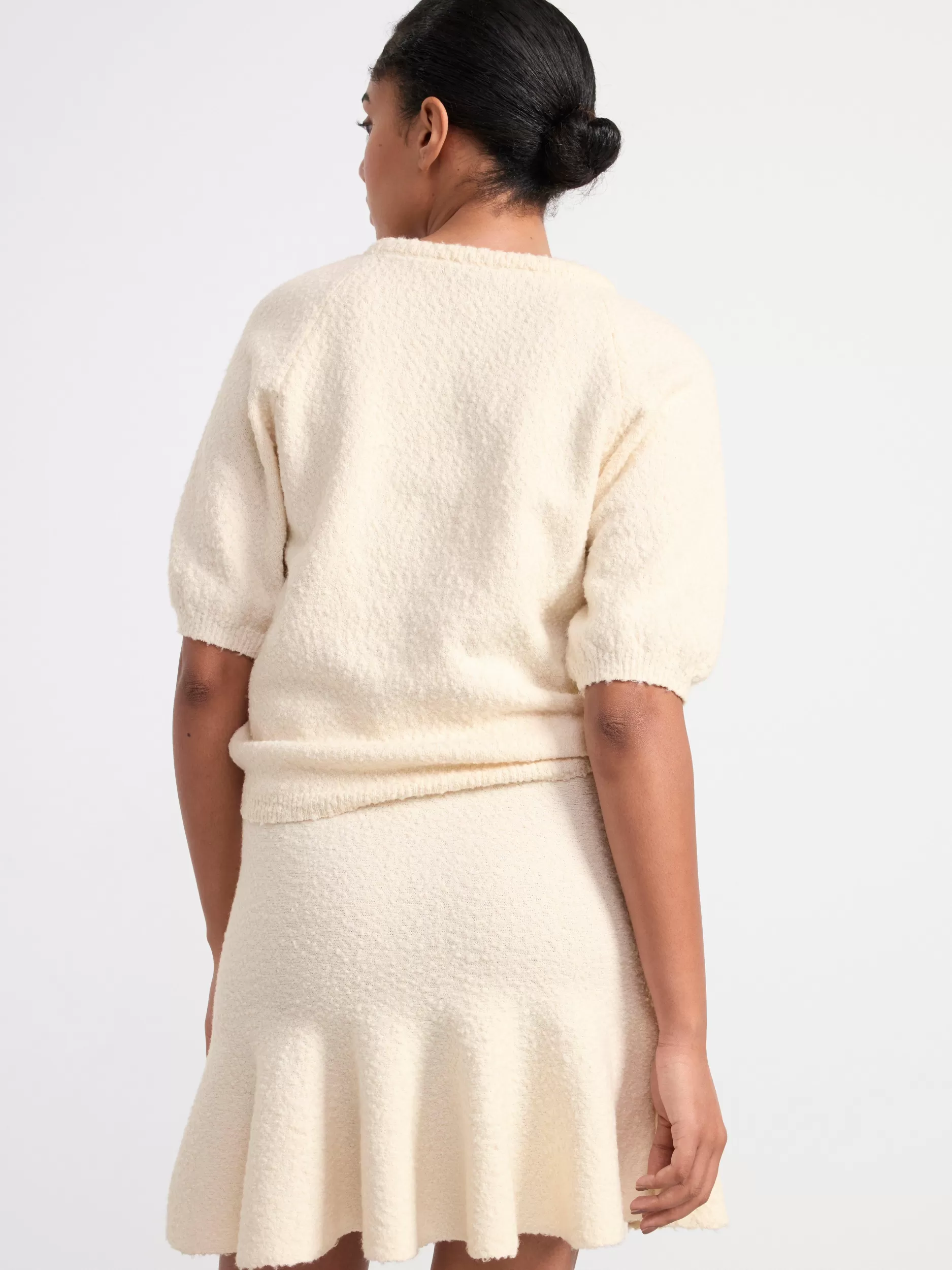 Lindex Gensere & Cardiganer<Genser Strikket Med Korte Ermer Light Beige