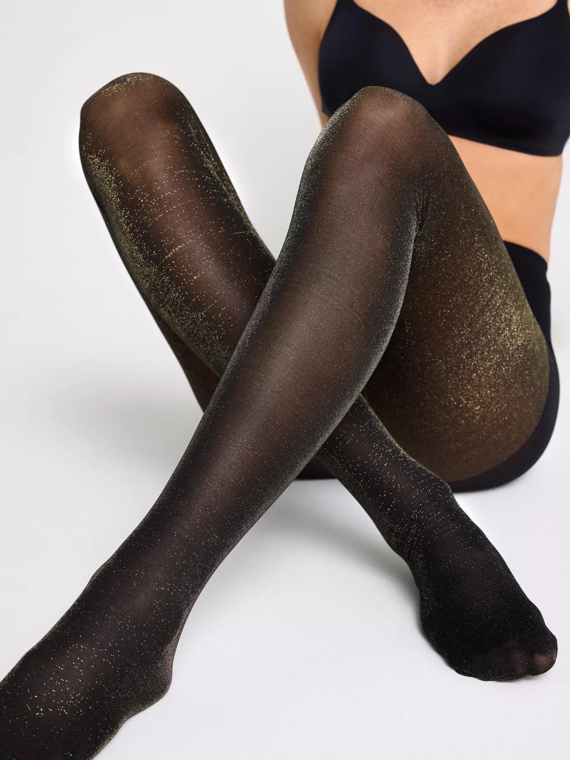 Lindex Strømpebukser Og Leggings<Glitterstrompebukse I 40 Denier Gold