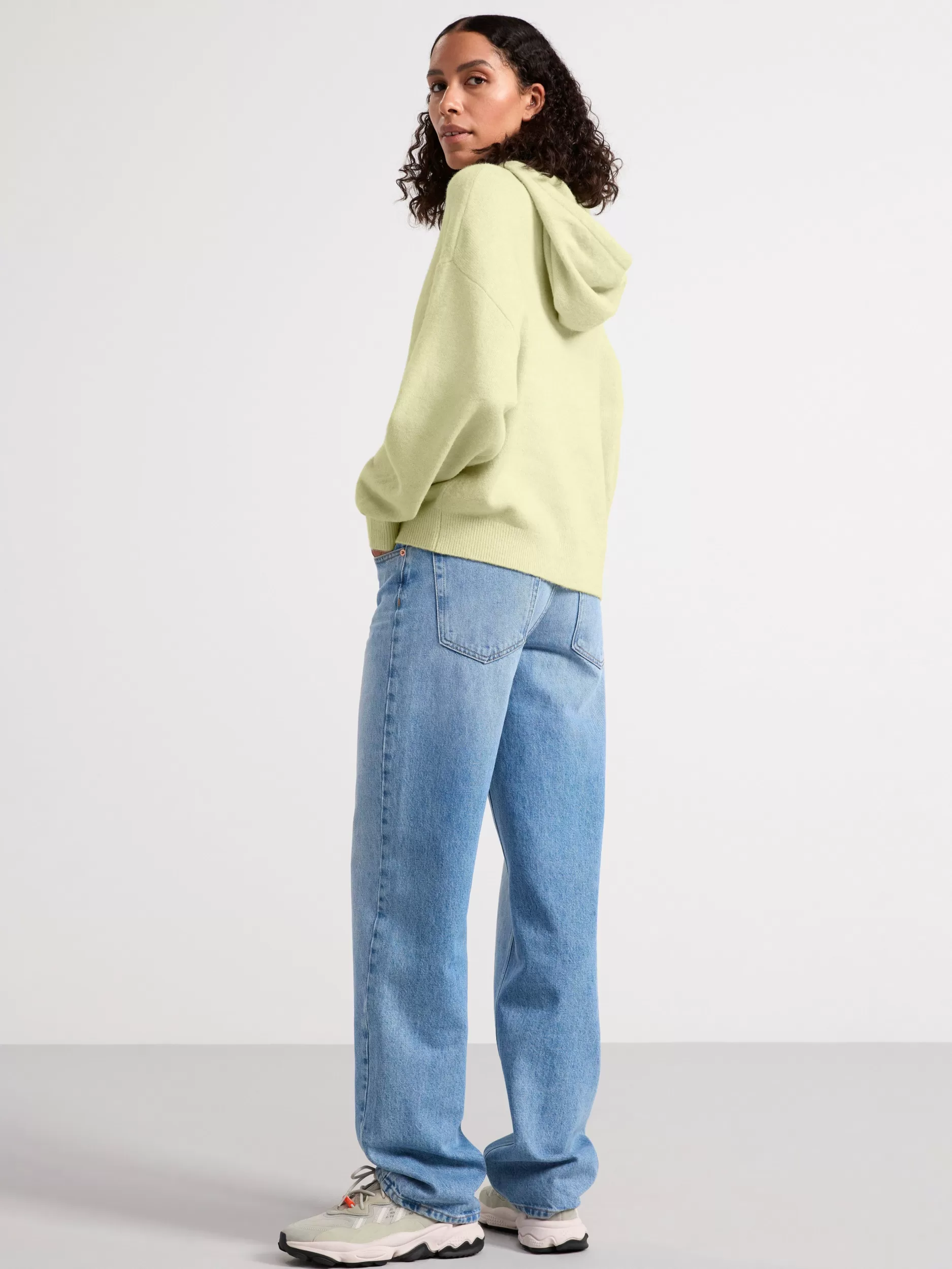 Lindex Gensere & Cardiganer<Hettegenser Strikket Light Dusty Green