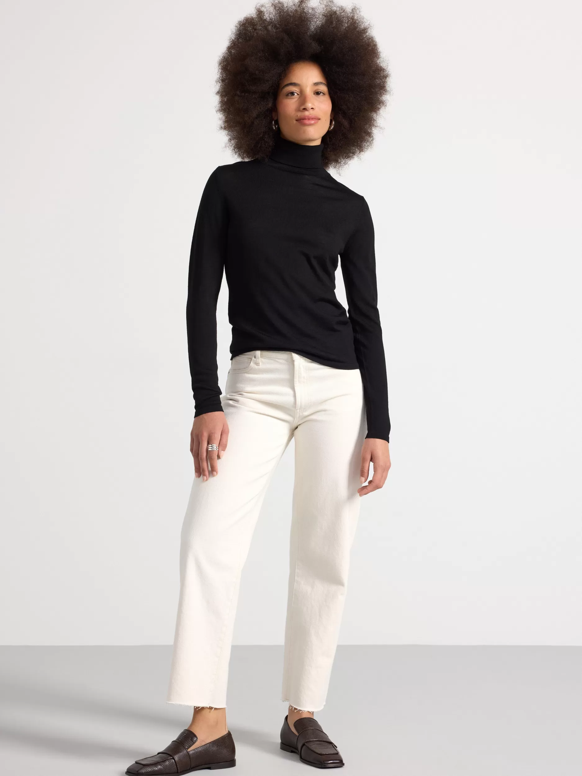Lindex Gensere & Cardiganer<Hoyhalset Overdel I Merinoull Black