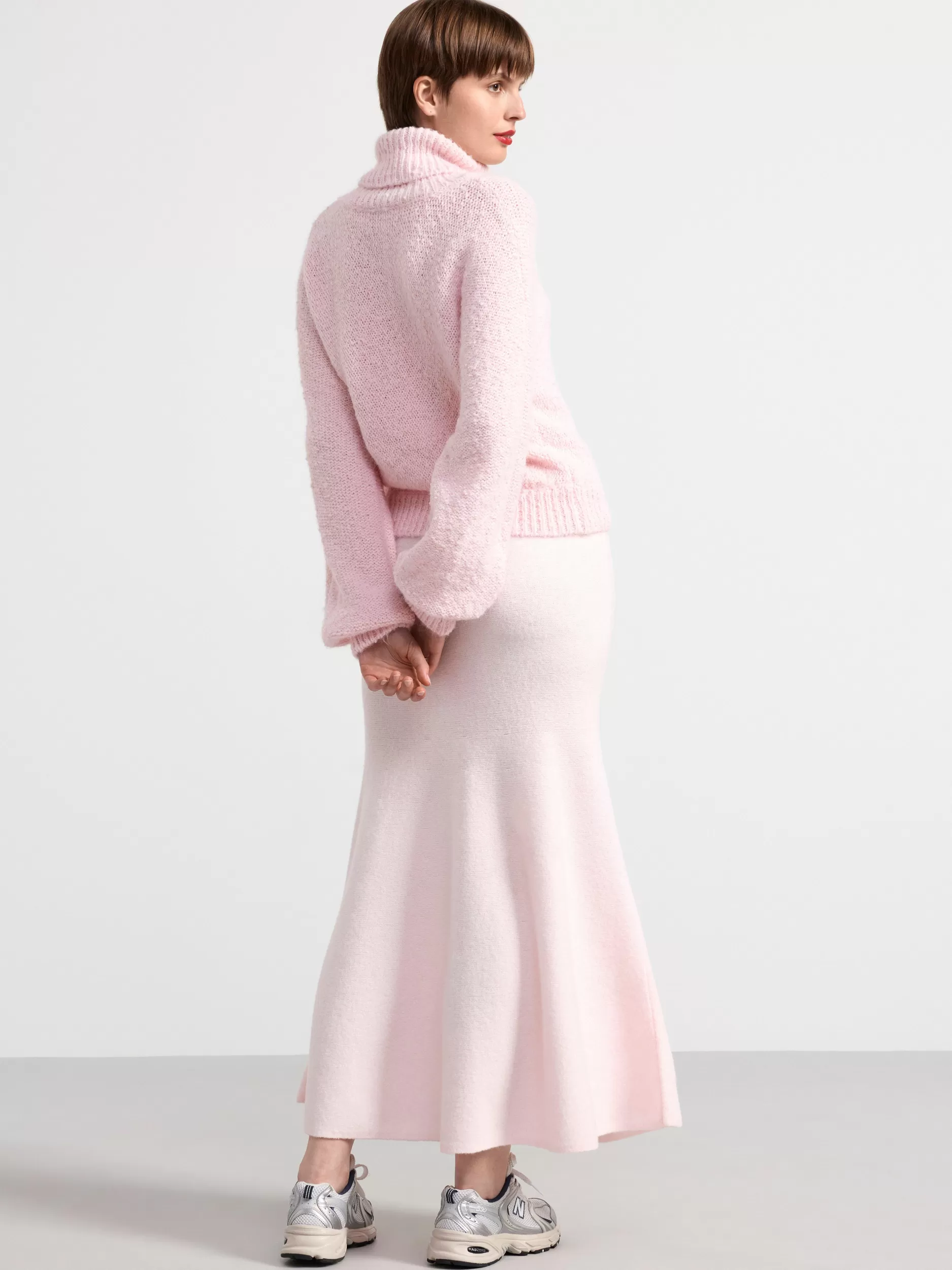 Lindex Gensere & Cardiganer<Hoyhalset Strikkegenser Light Pink