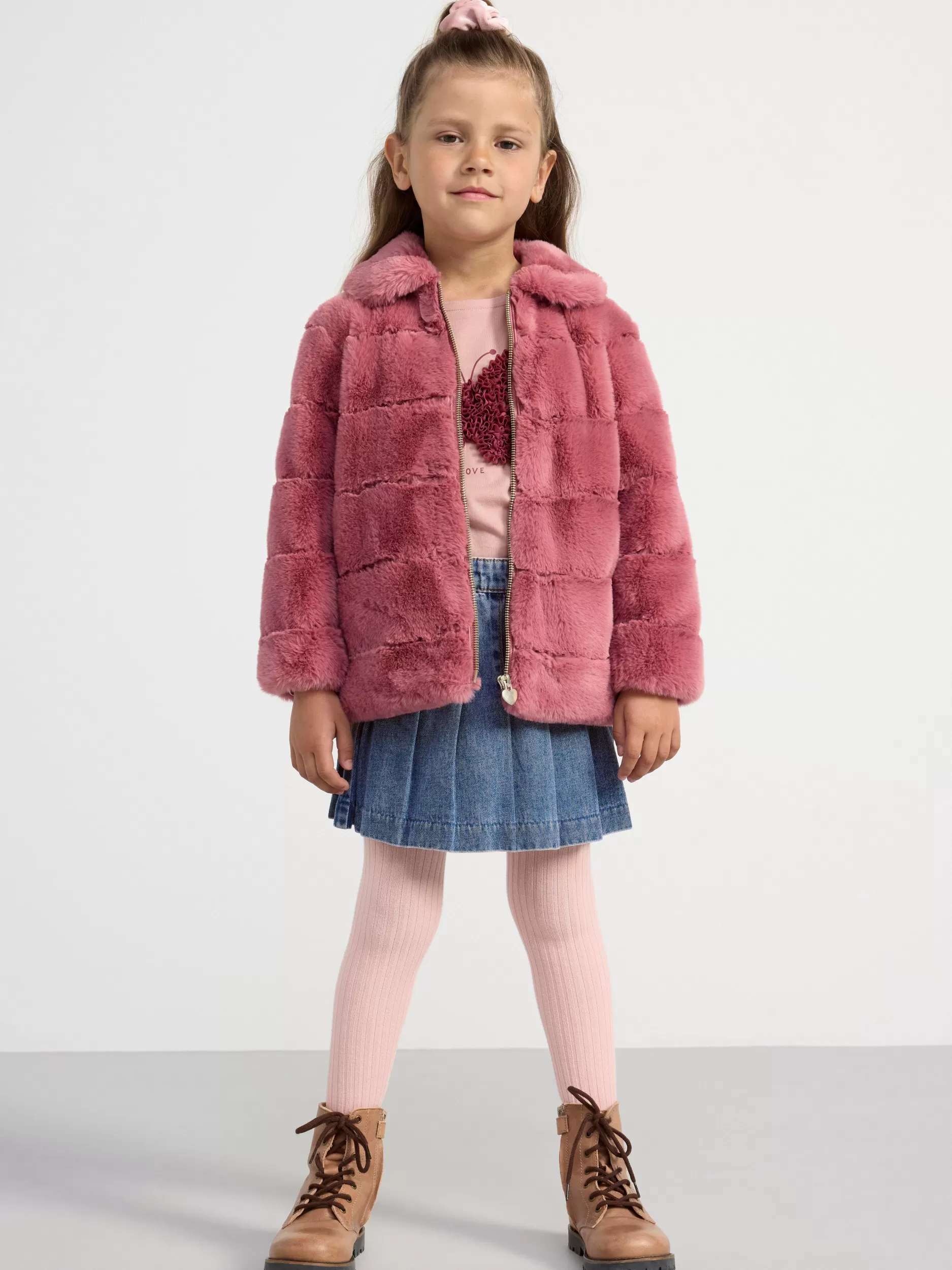 Lindex Yttertøy<Jakke I Fuskepels Dusty Pink