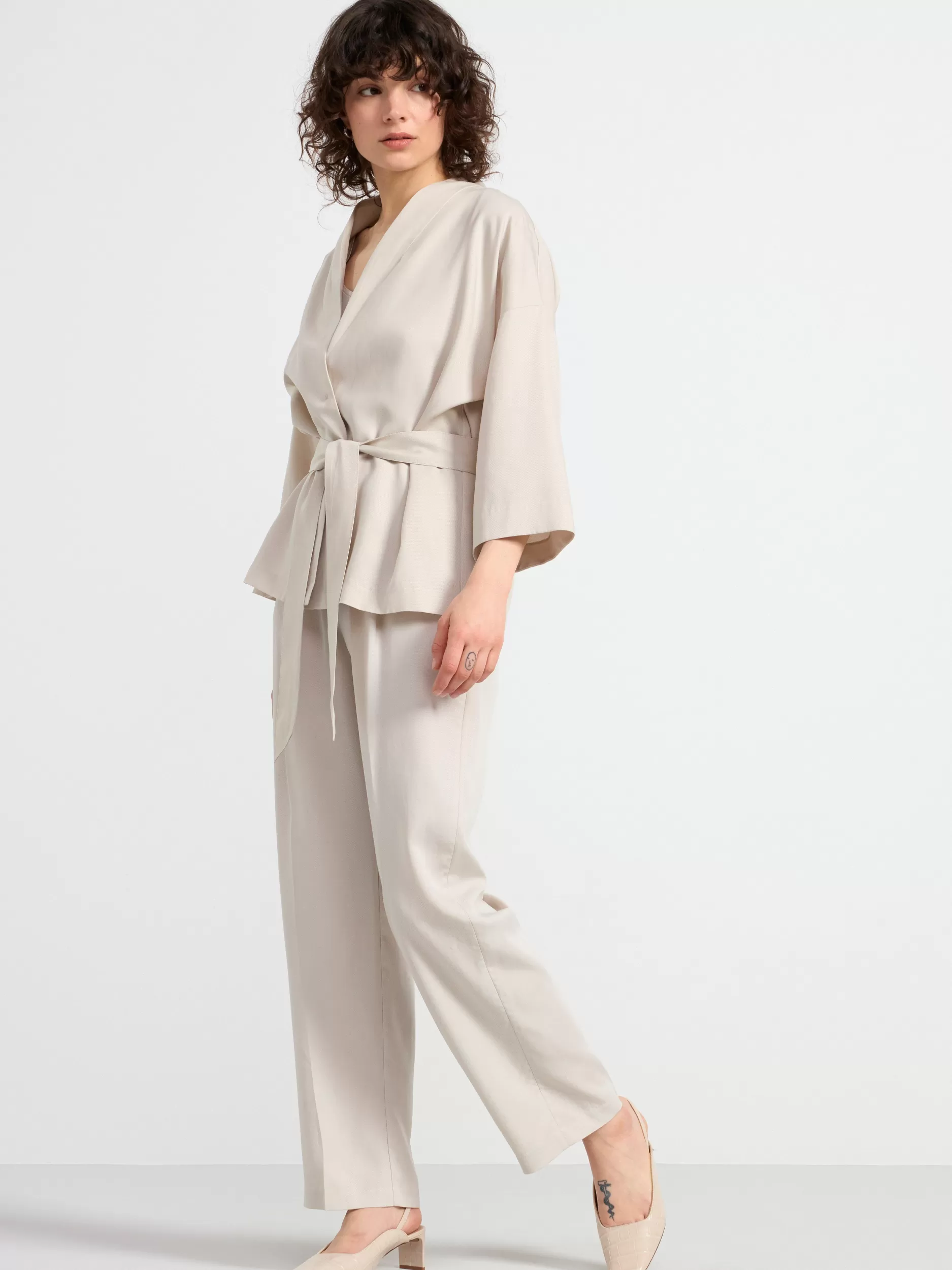 Lindex Blazere<Jakke Med Trekvartlange Ermer Light Beige