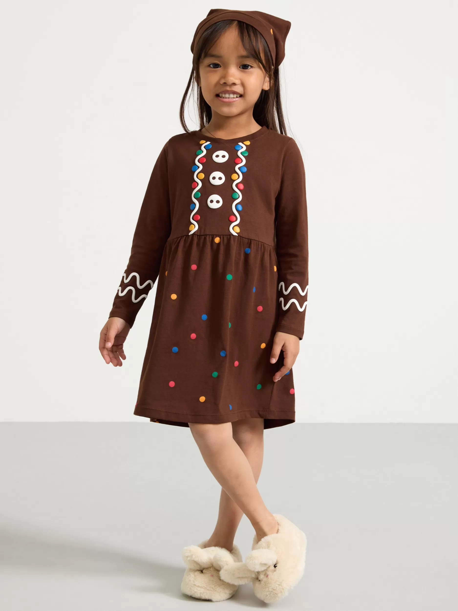 Lindex Nattøy<Julekjole Og Hodeskjerf Dk Brown