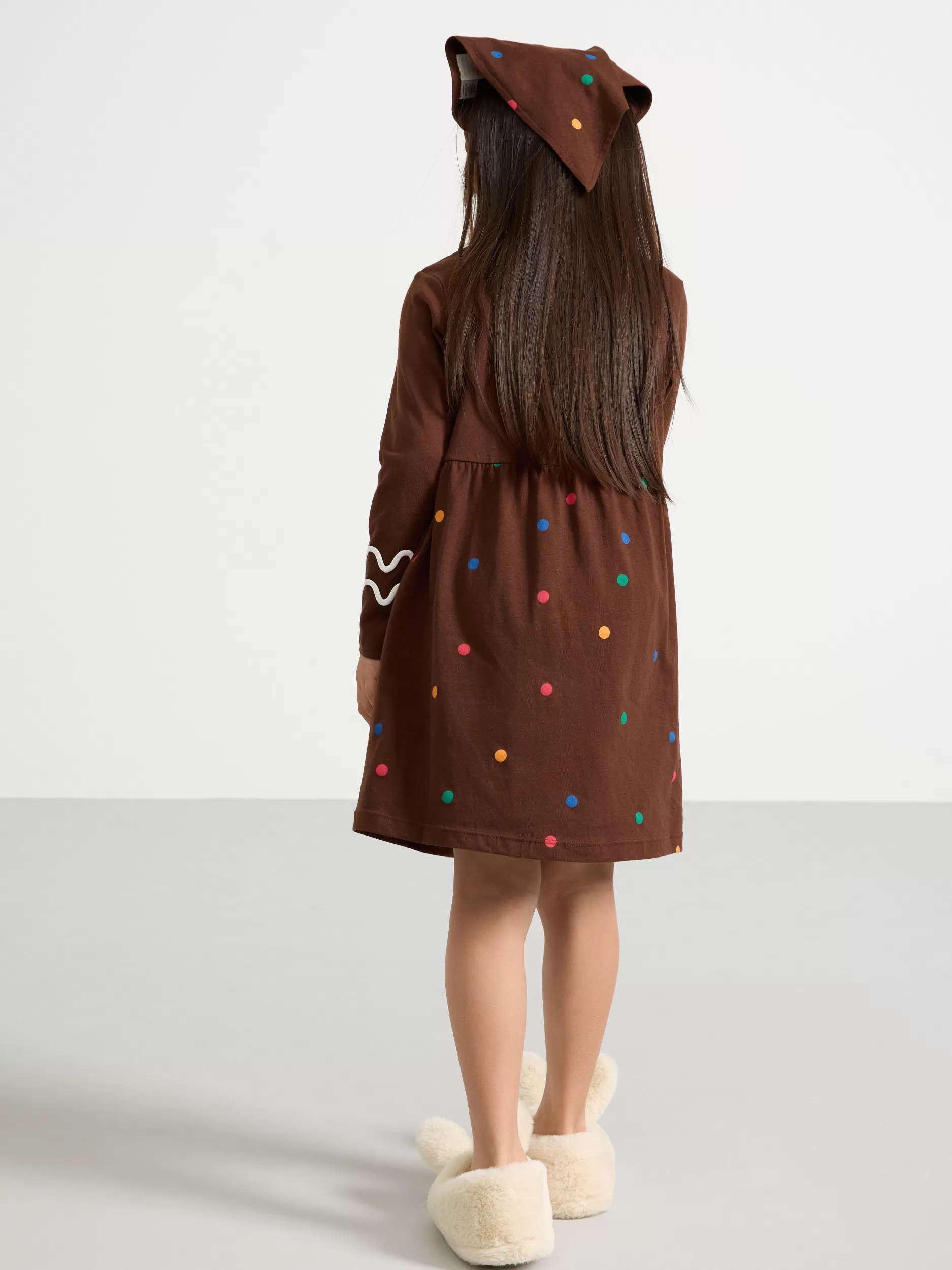 Lindex Nattøy<Julekjole Og Hodeskjerf Dk Brown