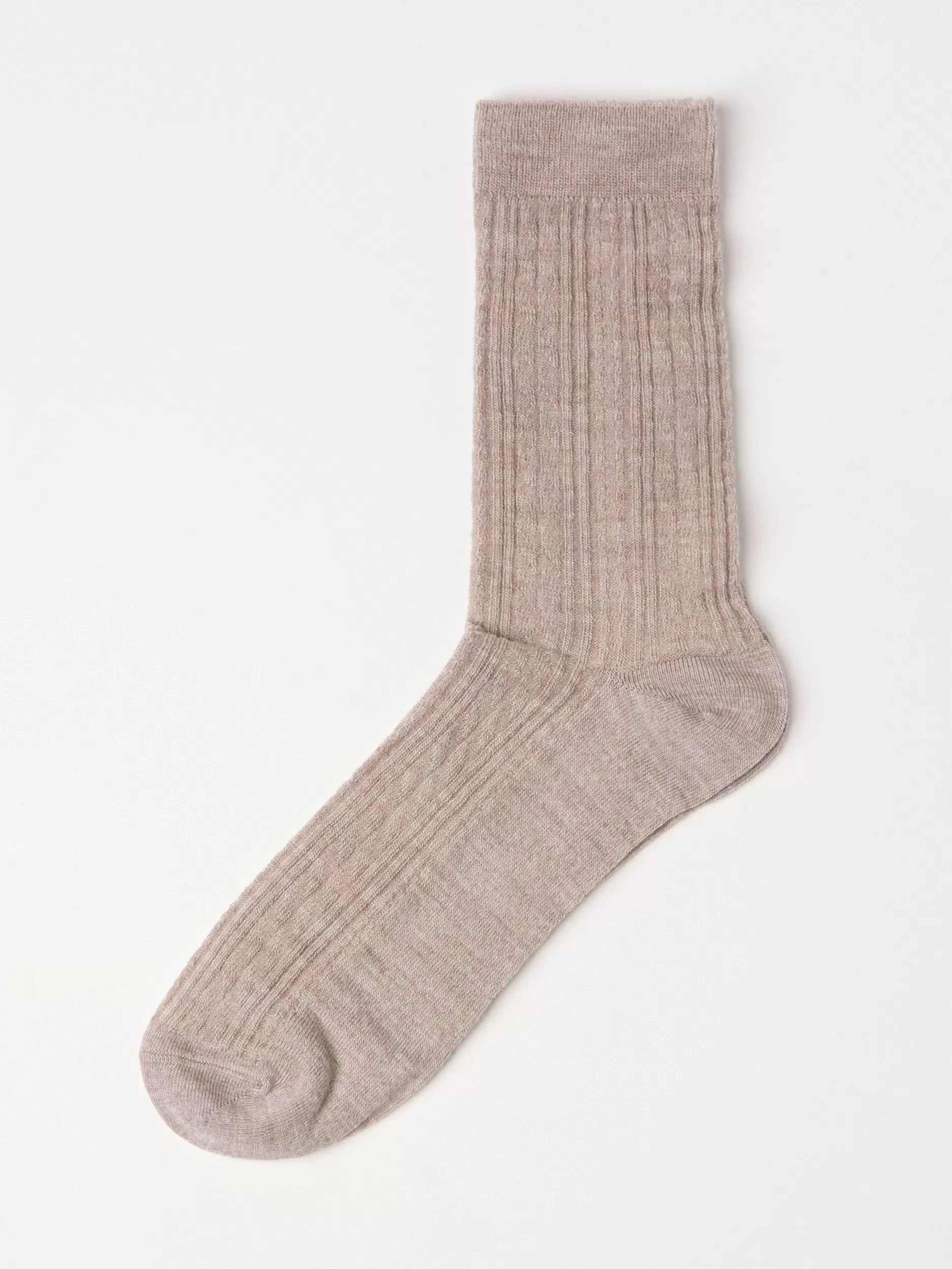Lindex Sokker<Kabelstrikkede Sokker I Merinoullblanding Beige