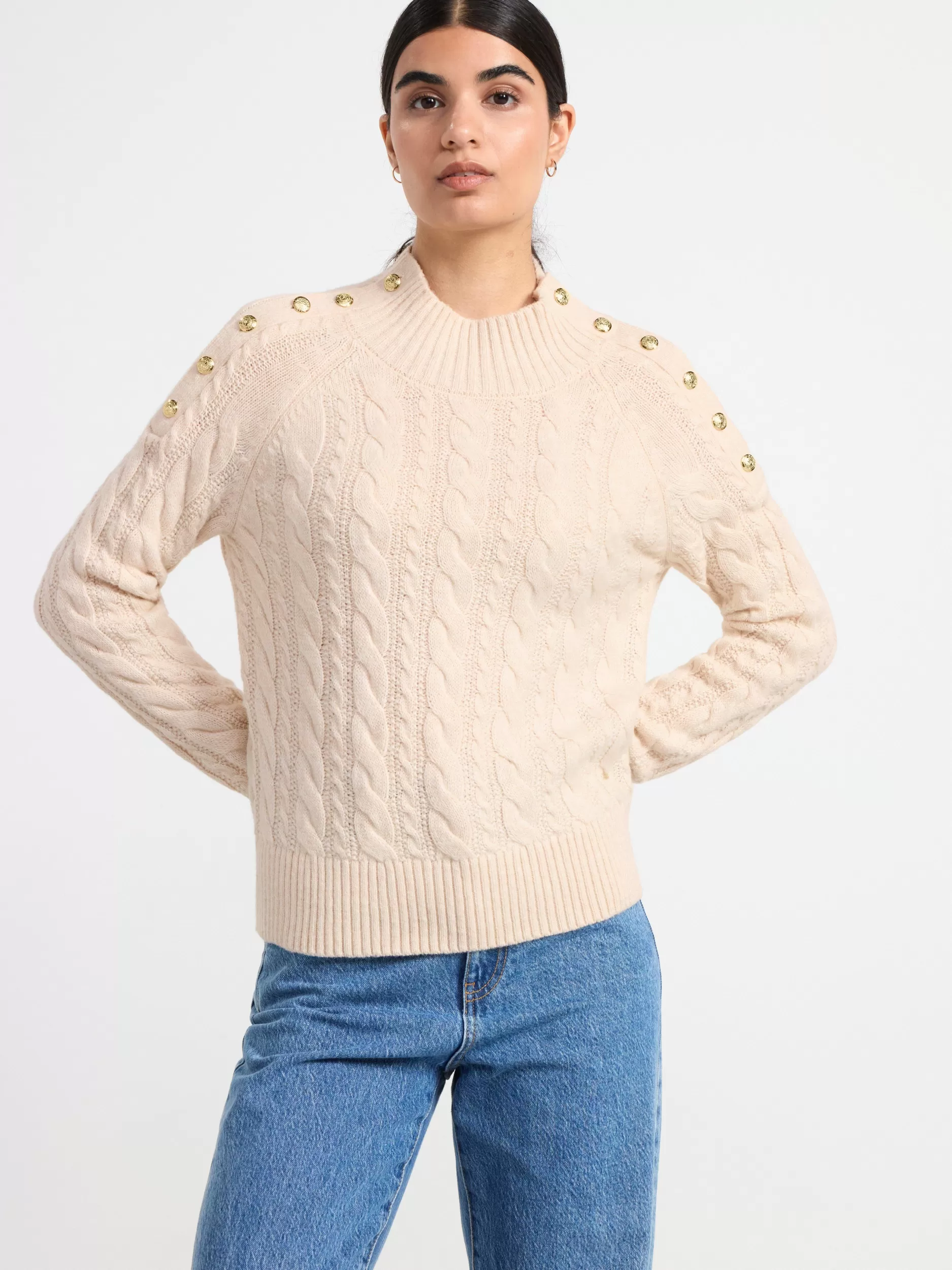 Lindex Gensere & Cardiganer<Kabelstrikket Genser Light Dusty Beige