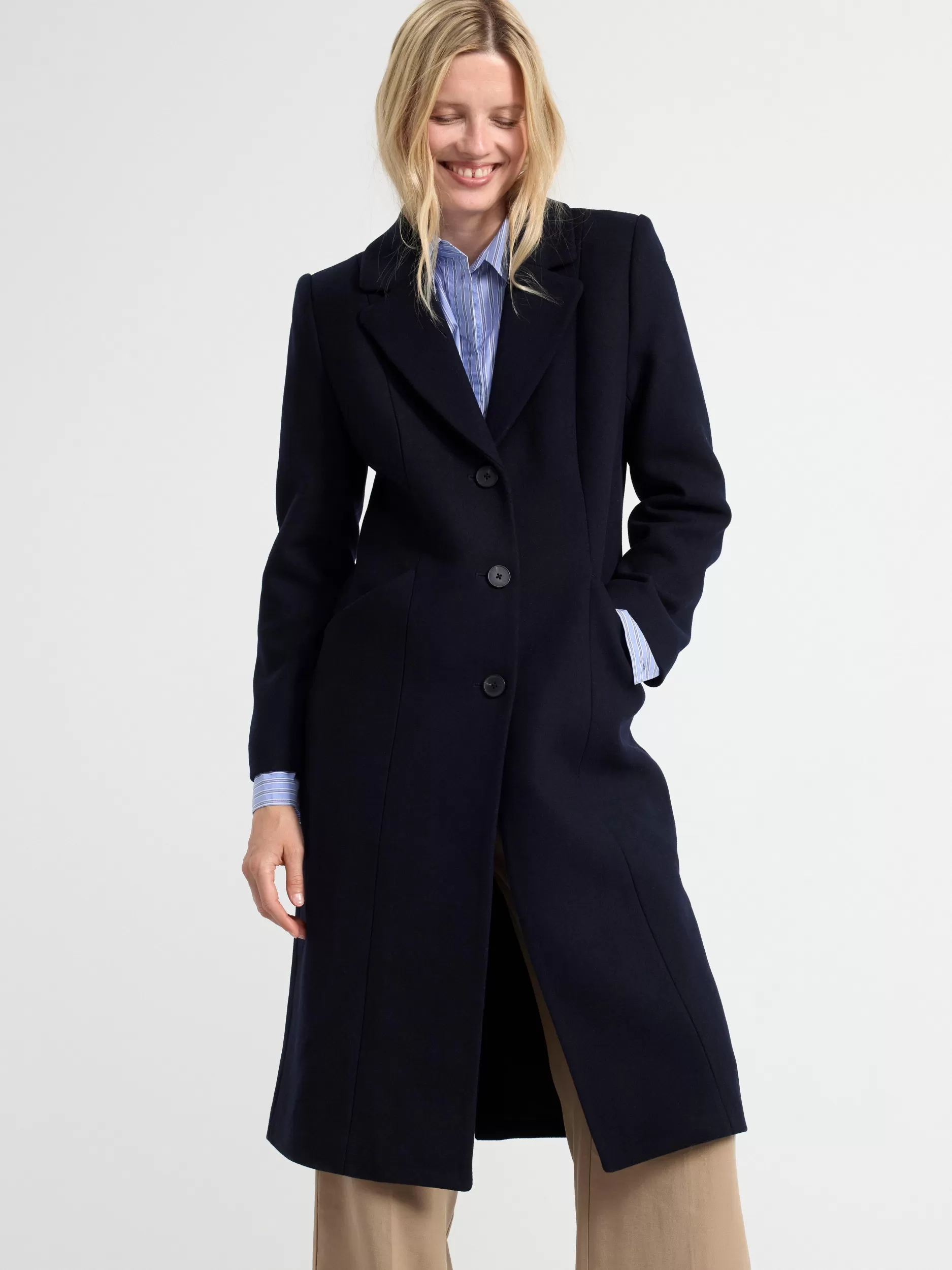 Lindex Yttertøy<Kape I Ullblanding Dark Blue