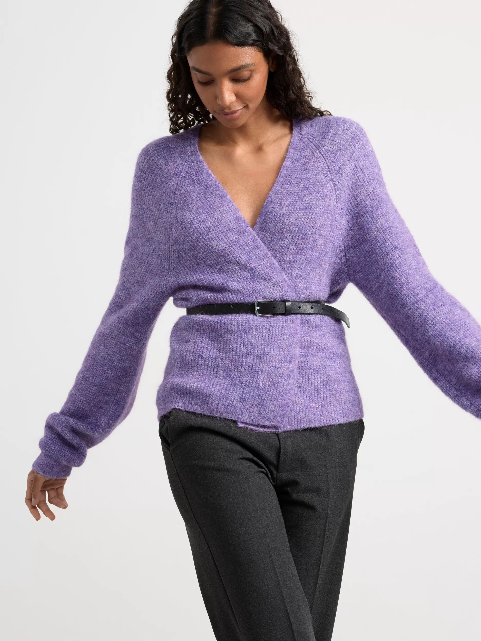 Lindex Gensere & Cardiganer<Kardigan I Ullblanding Lilac