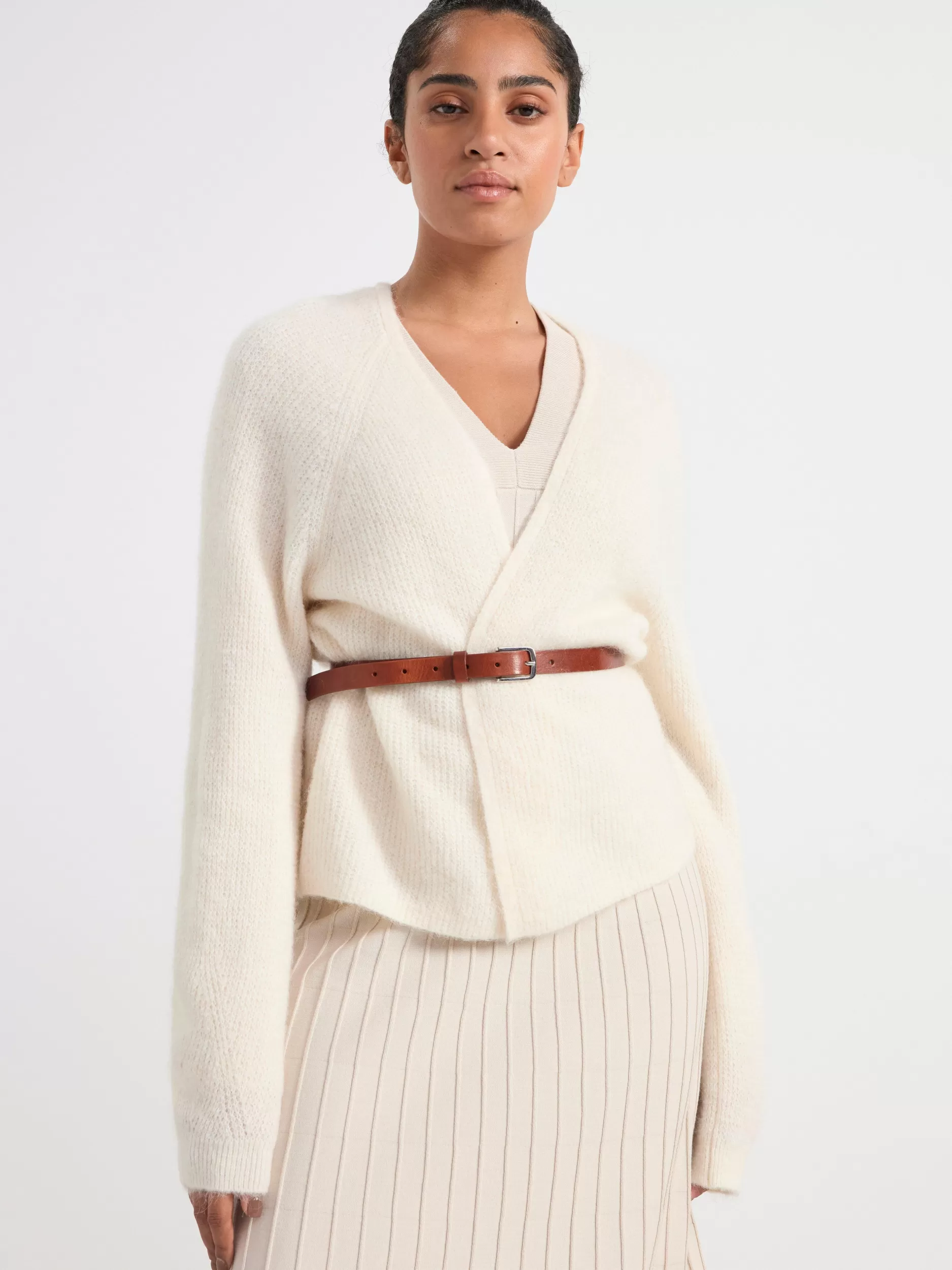Lindex Gensere & Cardiganer<Kardigan I Ullblanding Off White