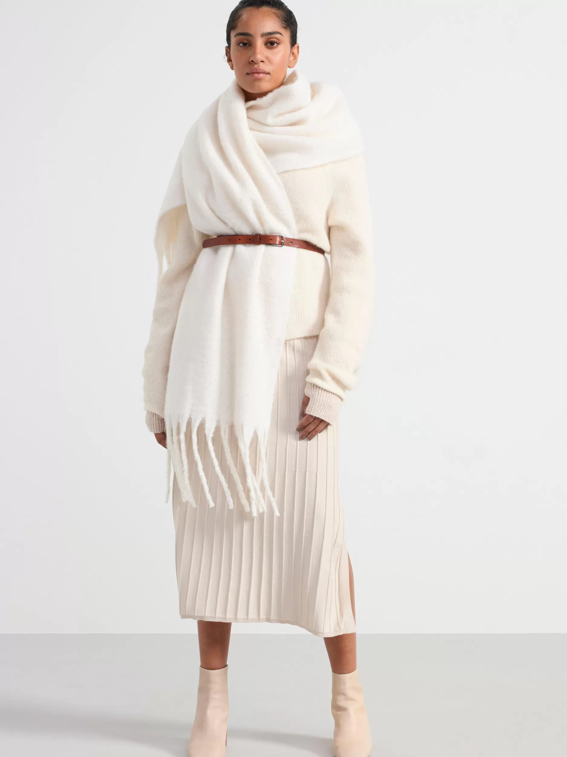 Lindex Gensere & Cardiganer<Kardigan I Ullblanding Off White
