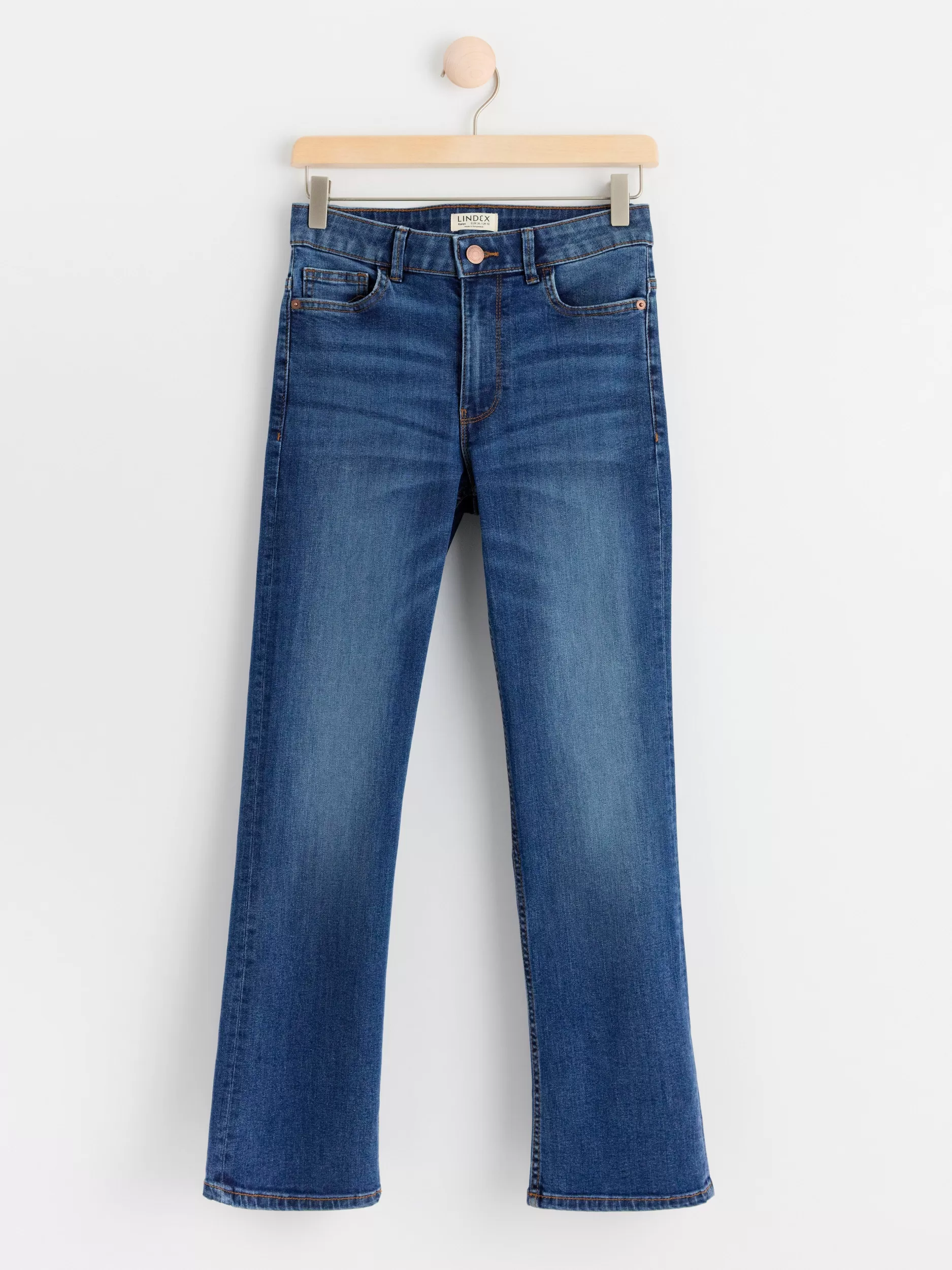 Lindex Jeans<Karen Jeans Med Utsvingte, Avkortede Ben Denim Blue