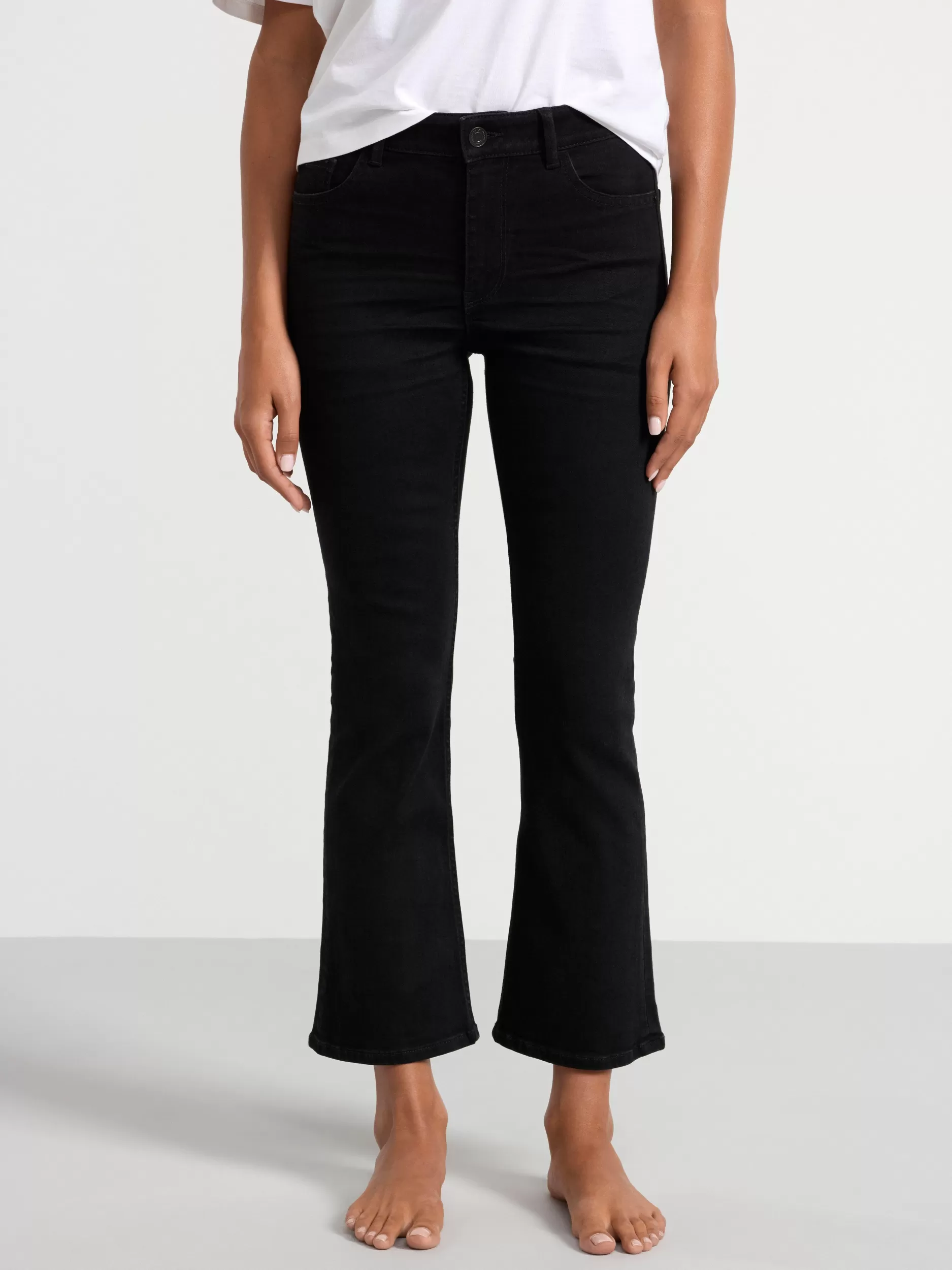 Lindex Jeans<Karen Jeans Med Utsvingte, Avkortede Ben Black