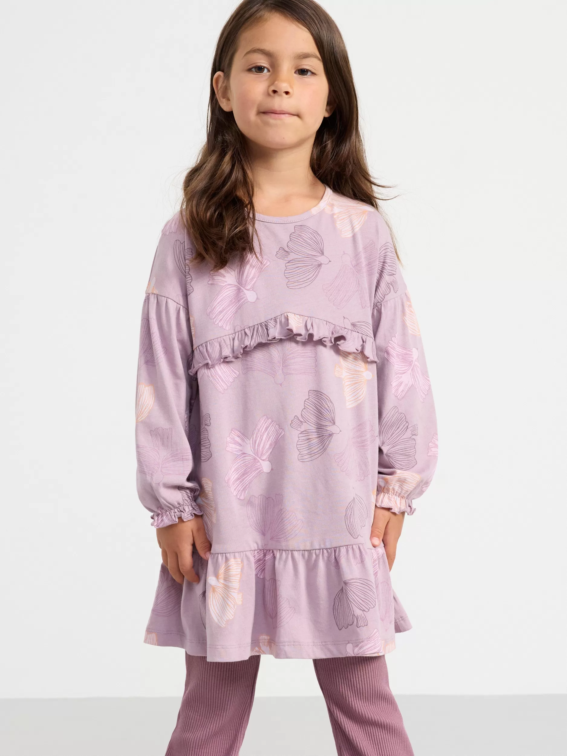 Lindex Kjoler<Kjole Med Rysjedetaljer Light Dusty Lilac