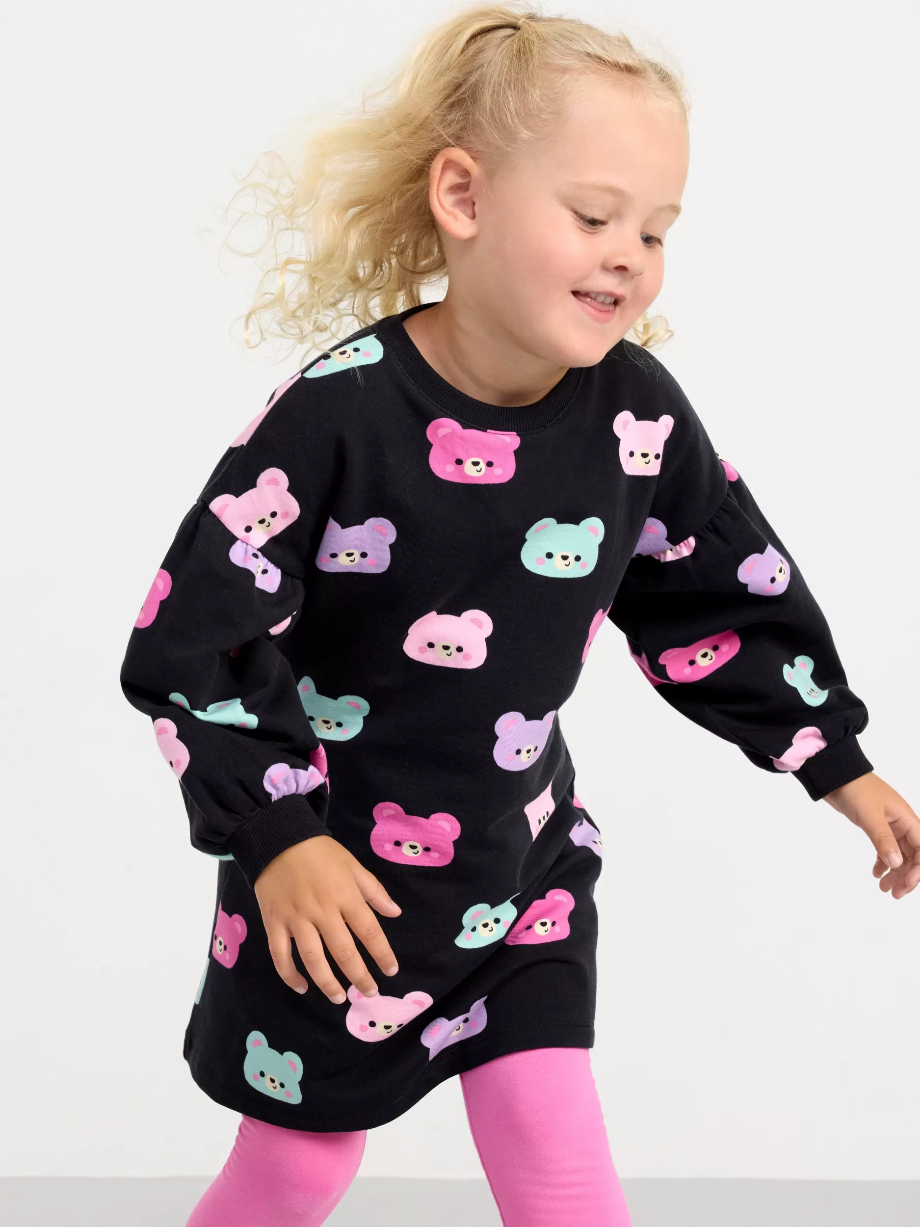 Lindex Kjoler<Kjole Med Teddybjorner Black
