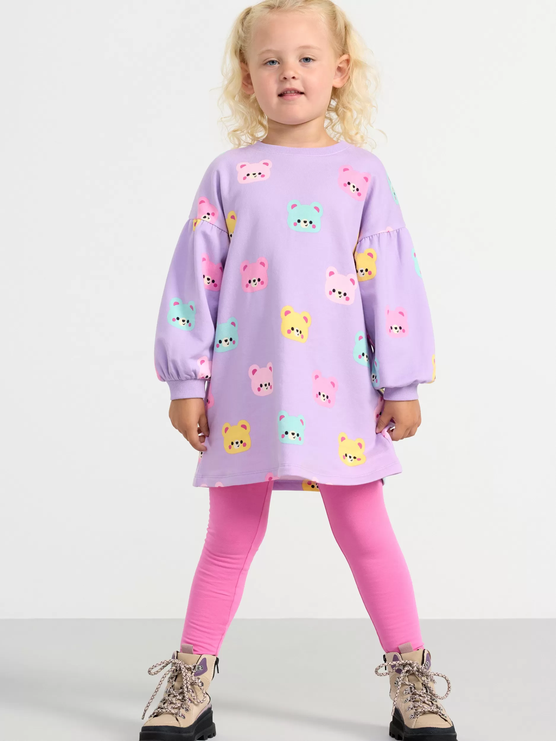 Lindex Kjoler<Kjole Med Teddybjorner Light Lilac