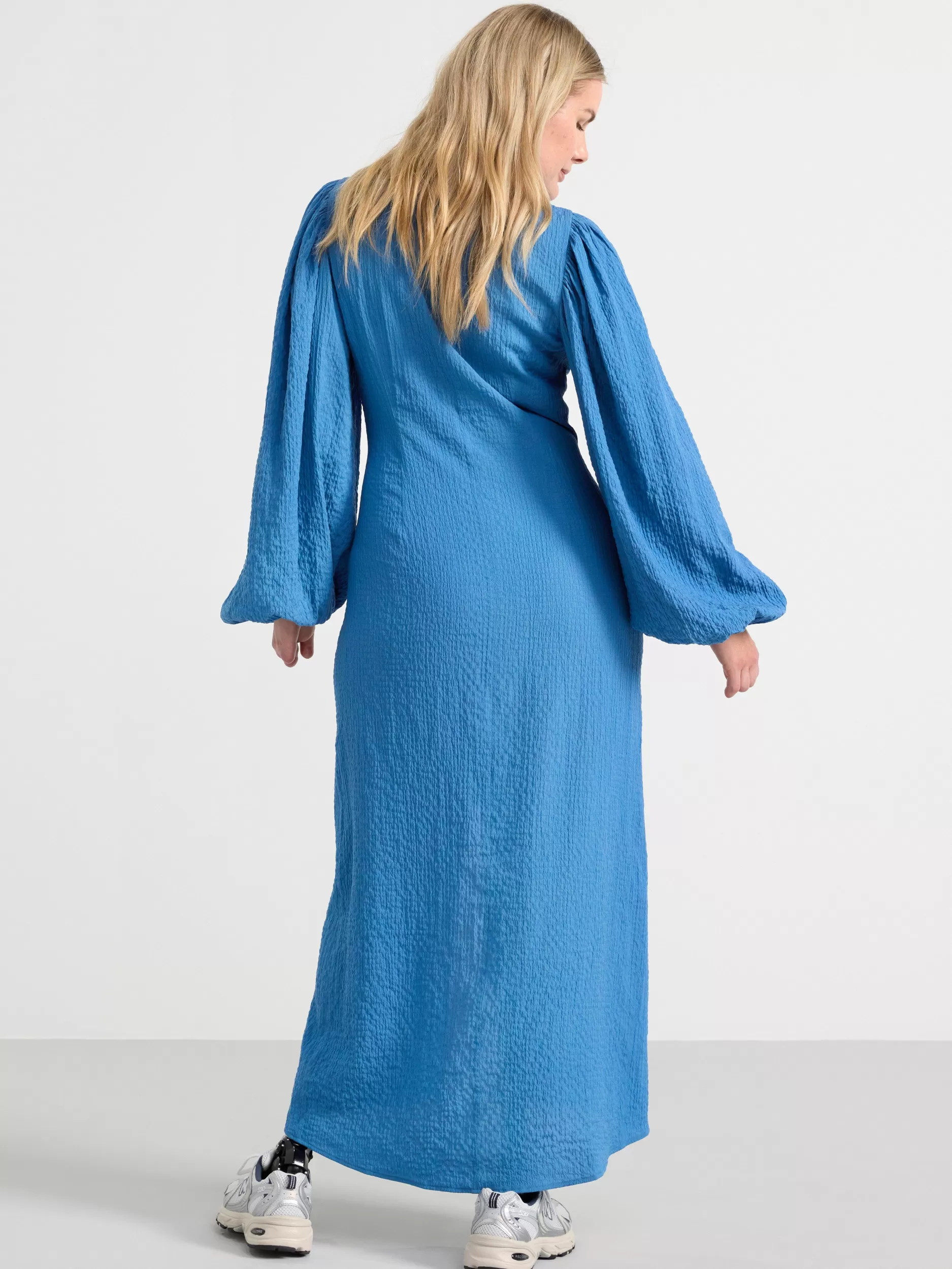 Lindex Kjoler<Kjole Med Voluminose Ermer Blue