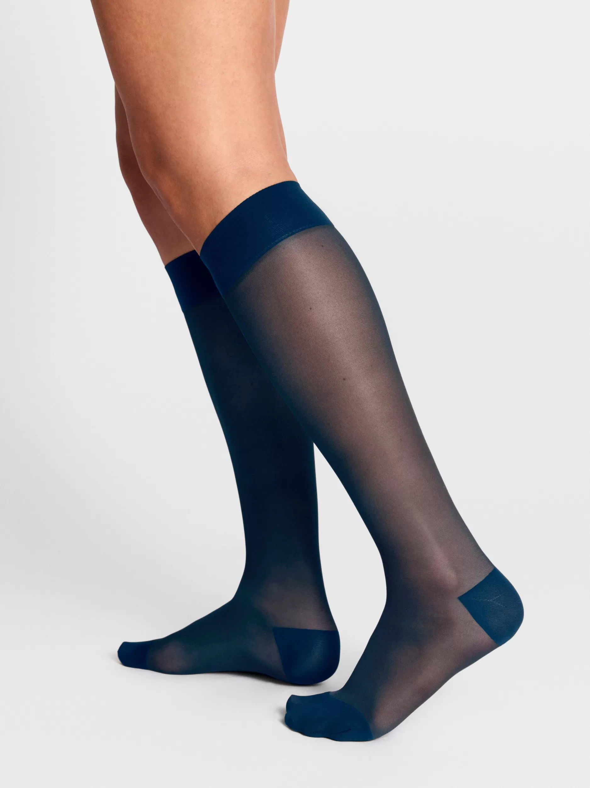 Lindex Sokker<Knestromper, 40 Denier Dark Blue