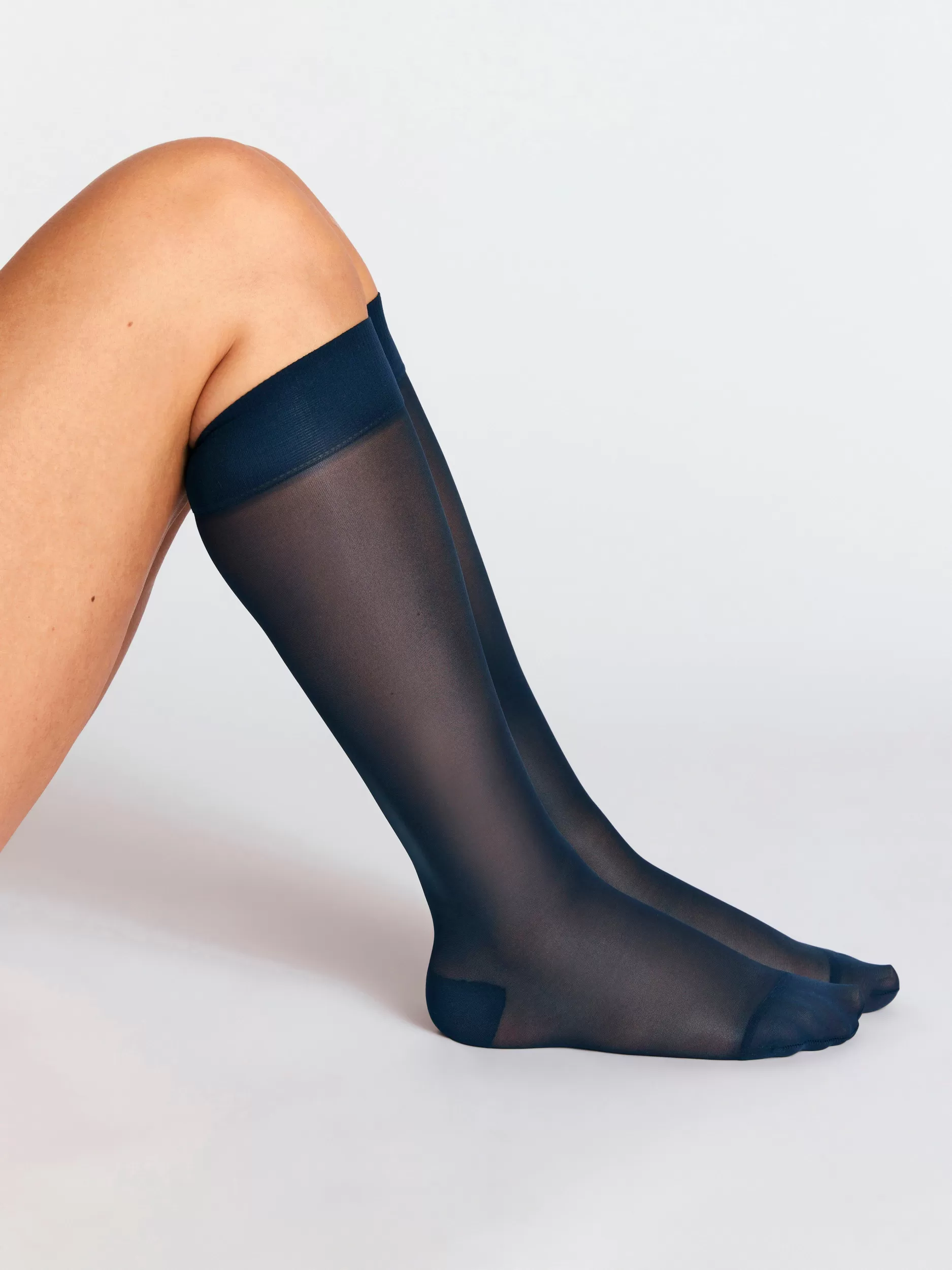 Lindex Sokker<Knestromper, 40 Denier Dark Blue