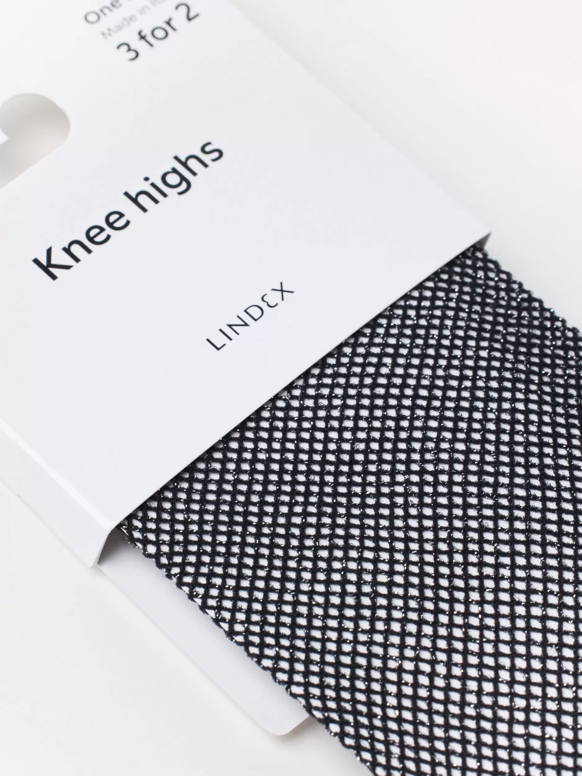 Lindex Sokker<Knestromper I Netting Med Glitter Silver