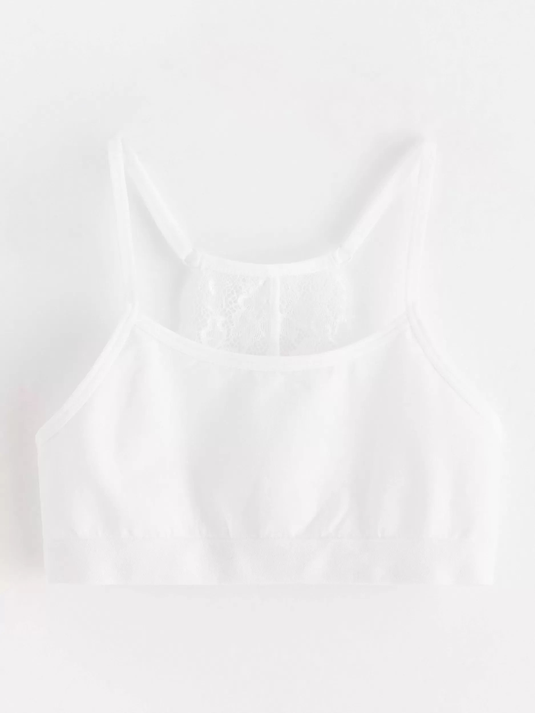 Lindex Basisplagg 3 For 2<Kort, Somlos Overdel Med Blonder White