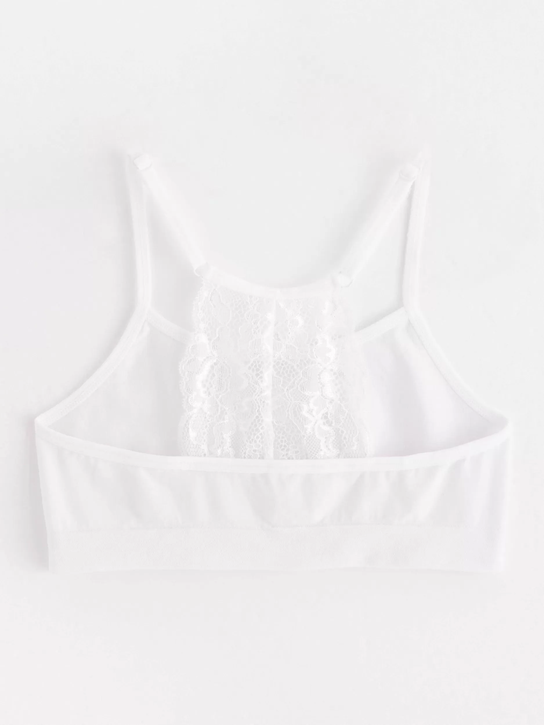 Lindex Basisplagg 3 For 2<Kort, Somlos Overdel Med Blonder White