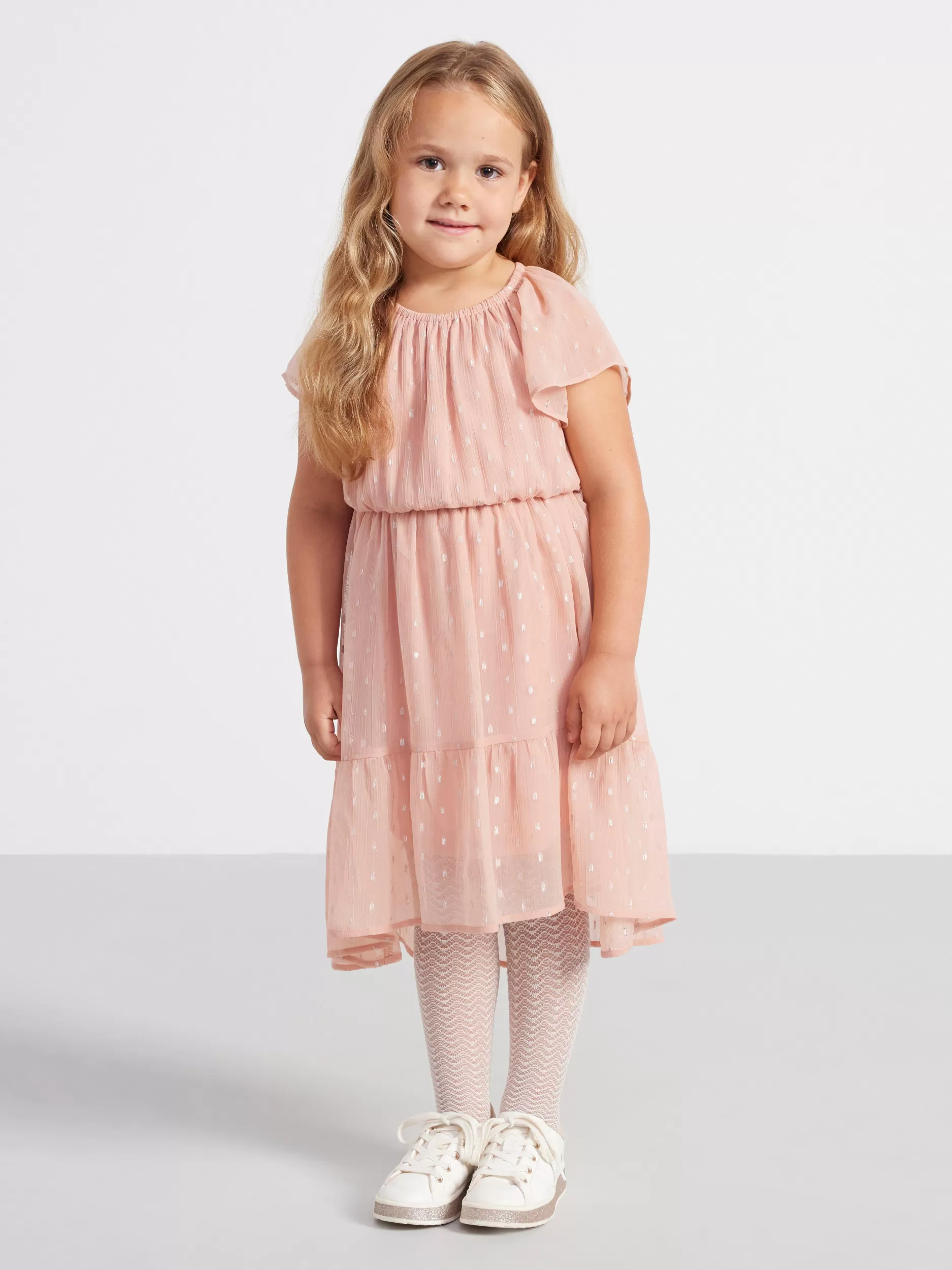 Lindex Kjoler<Kortermet Chiffonkjole Dusty Pink