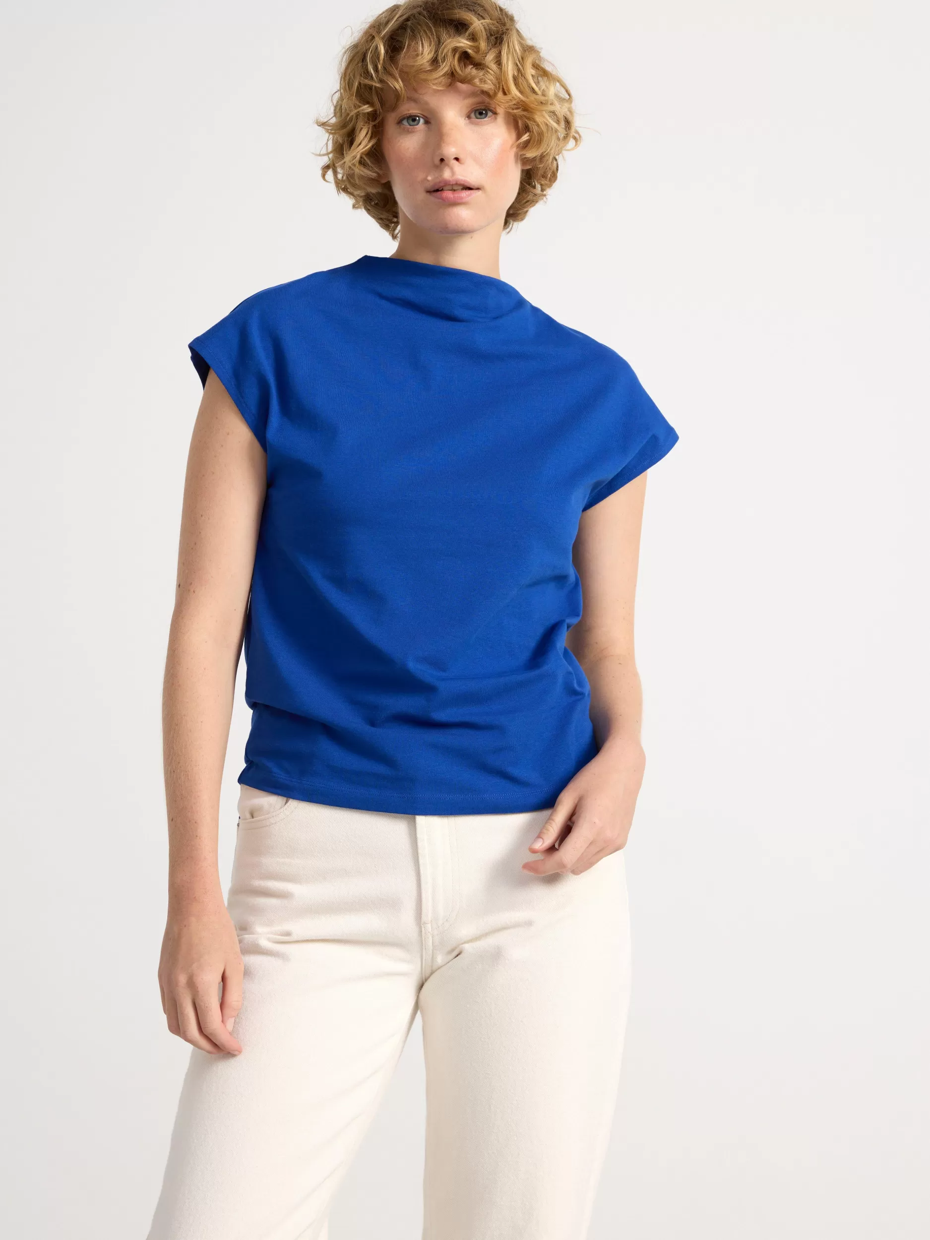 Lindex Topper & T-Skjorter<Kortermet, Ettersittende Overdel Blue