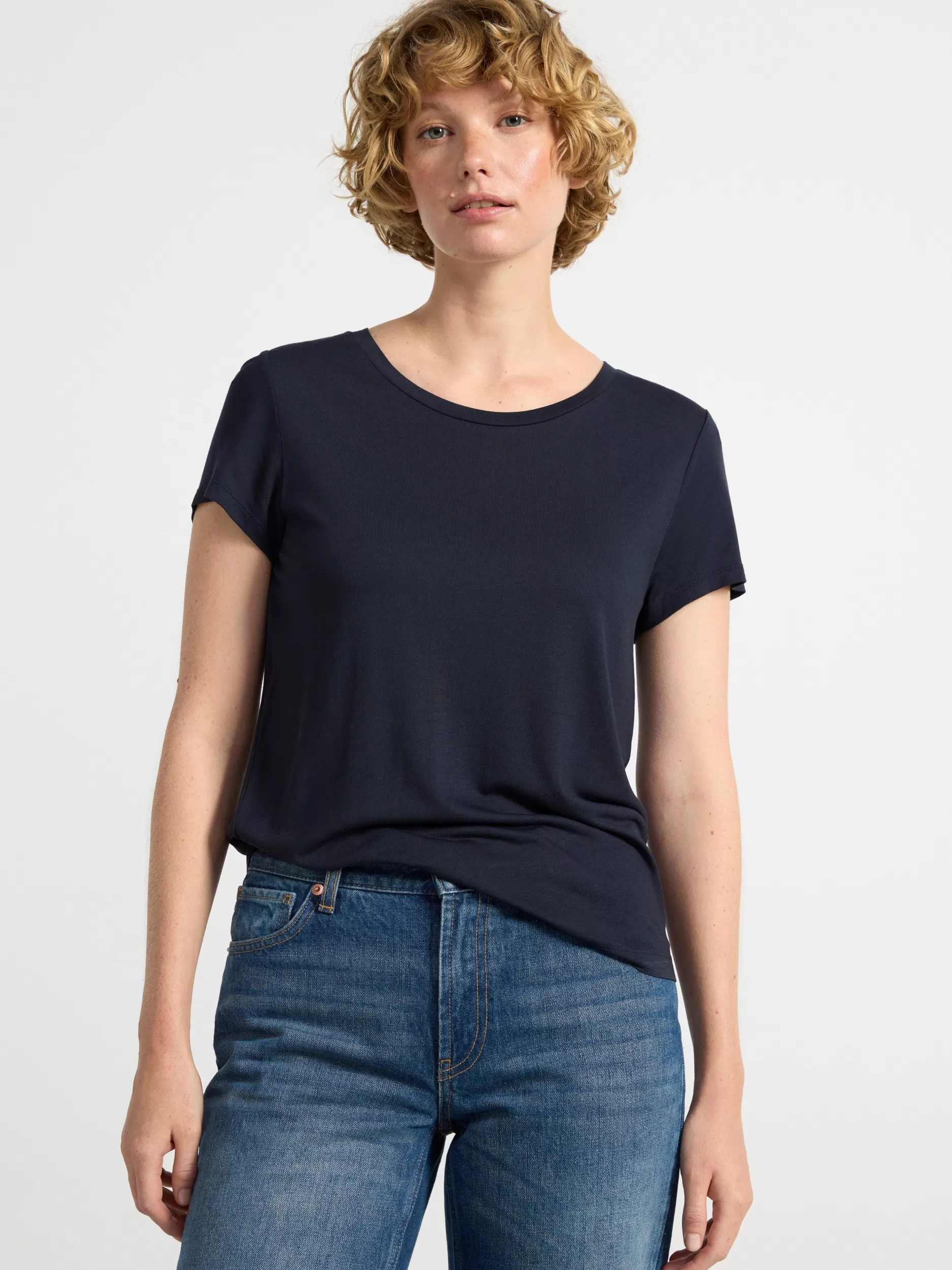 Lindex Topper & T-Skjorter<Kortermet Overdel Dark Blue