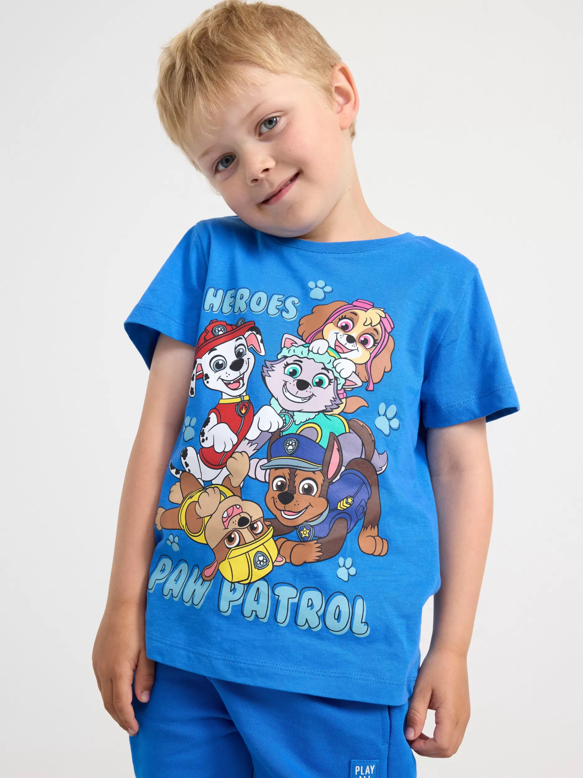 Lindex Topper & T-Skjorter<Kortermet Overdel Med Paw Patrol Blue