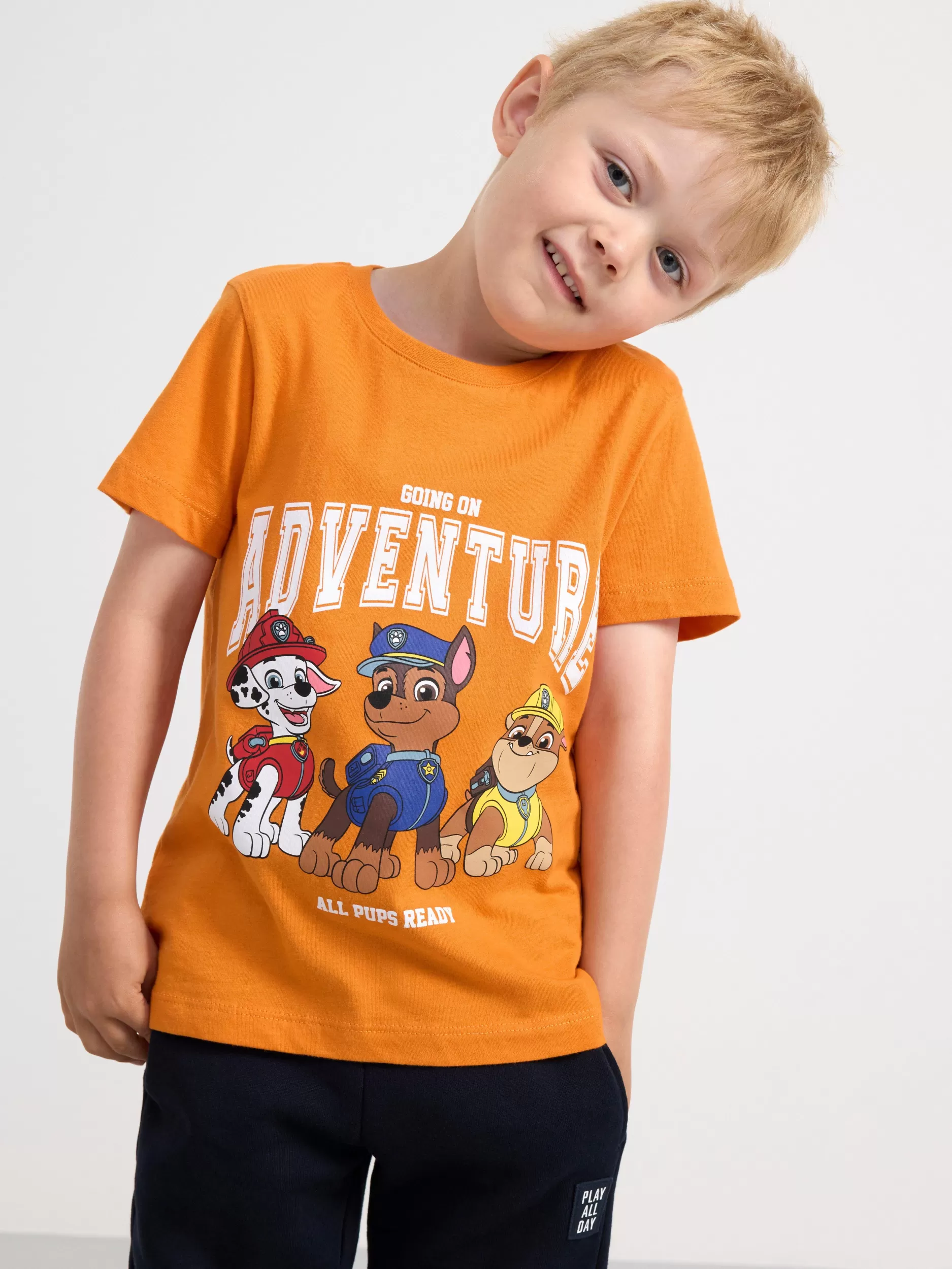 Lindex Topper & T-Skjorter<Kortermet Overdel Med Paw Patrol Orange
