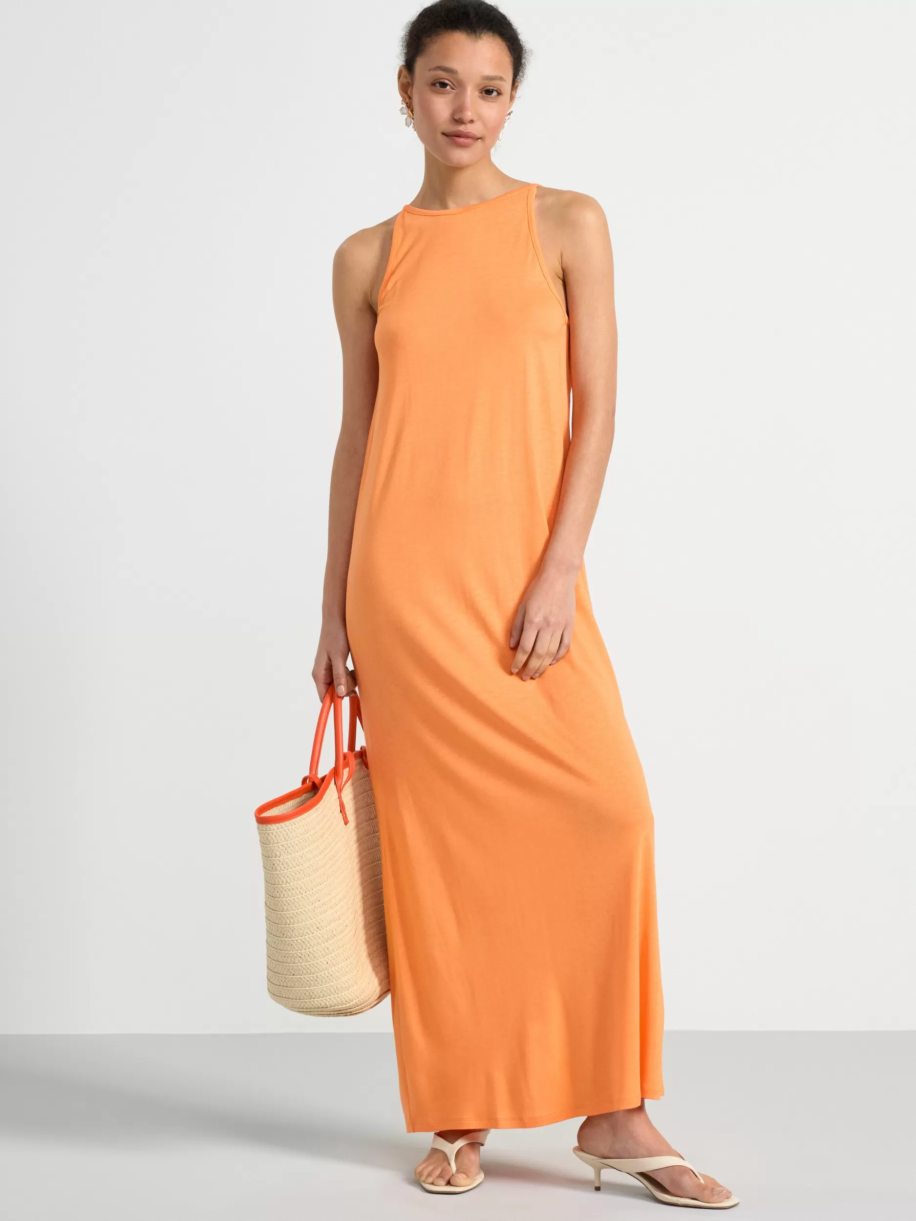 Lindex Kjoler<Lang Kjole Light Orange