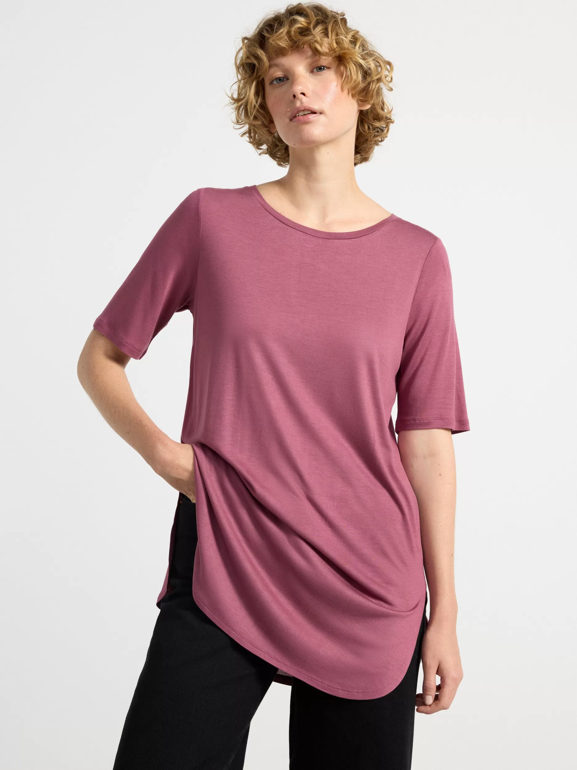 Lindex Topper & T-Skjorter<Lang T-Skjørte Red