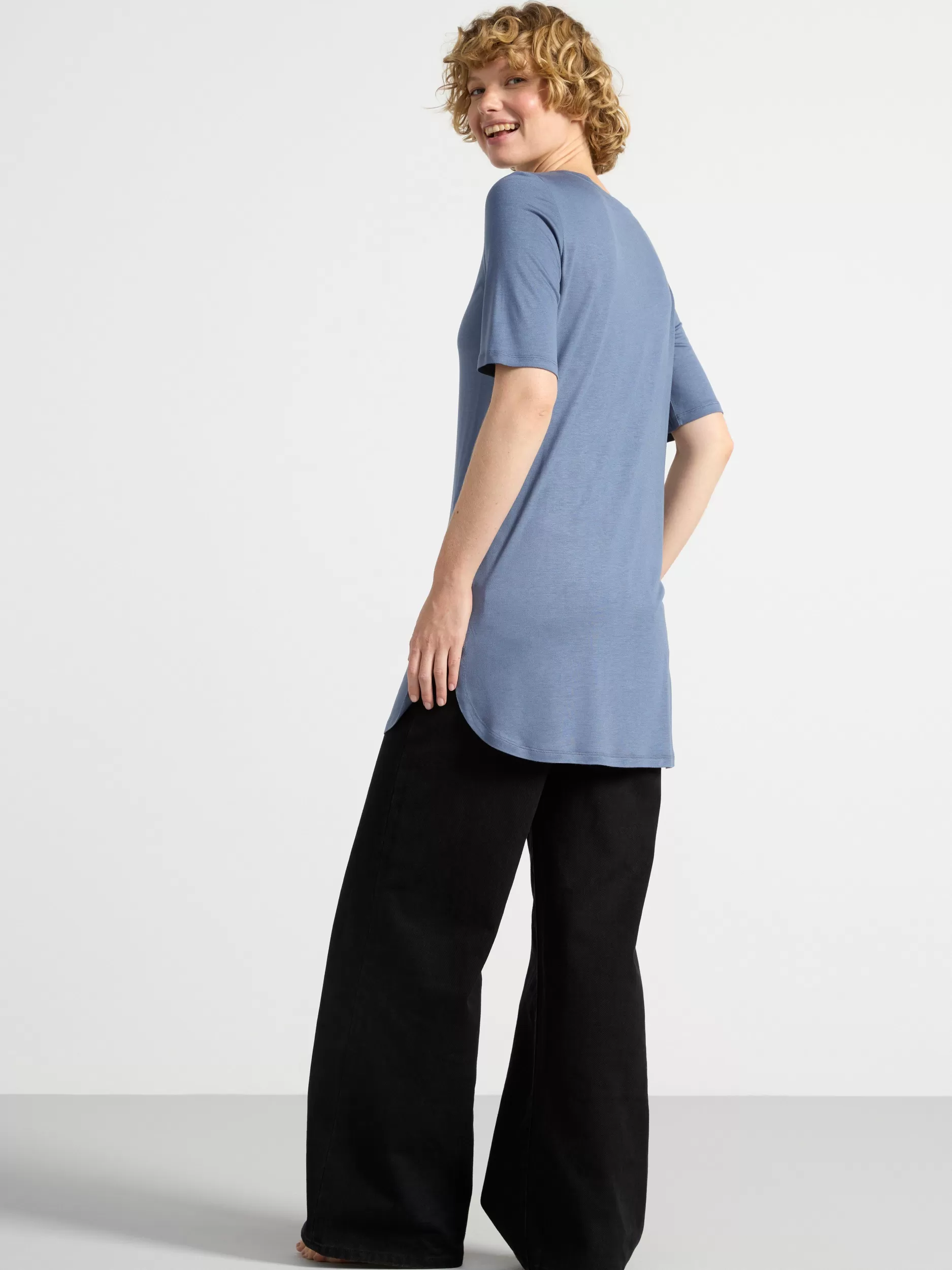 Lindex Topper & T-Skjorter<Lang T-Skjørte Blue