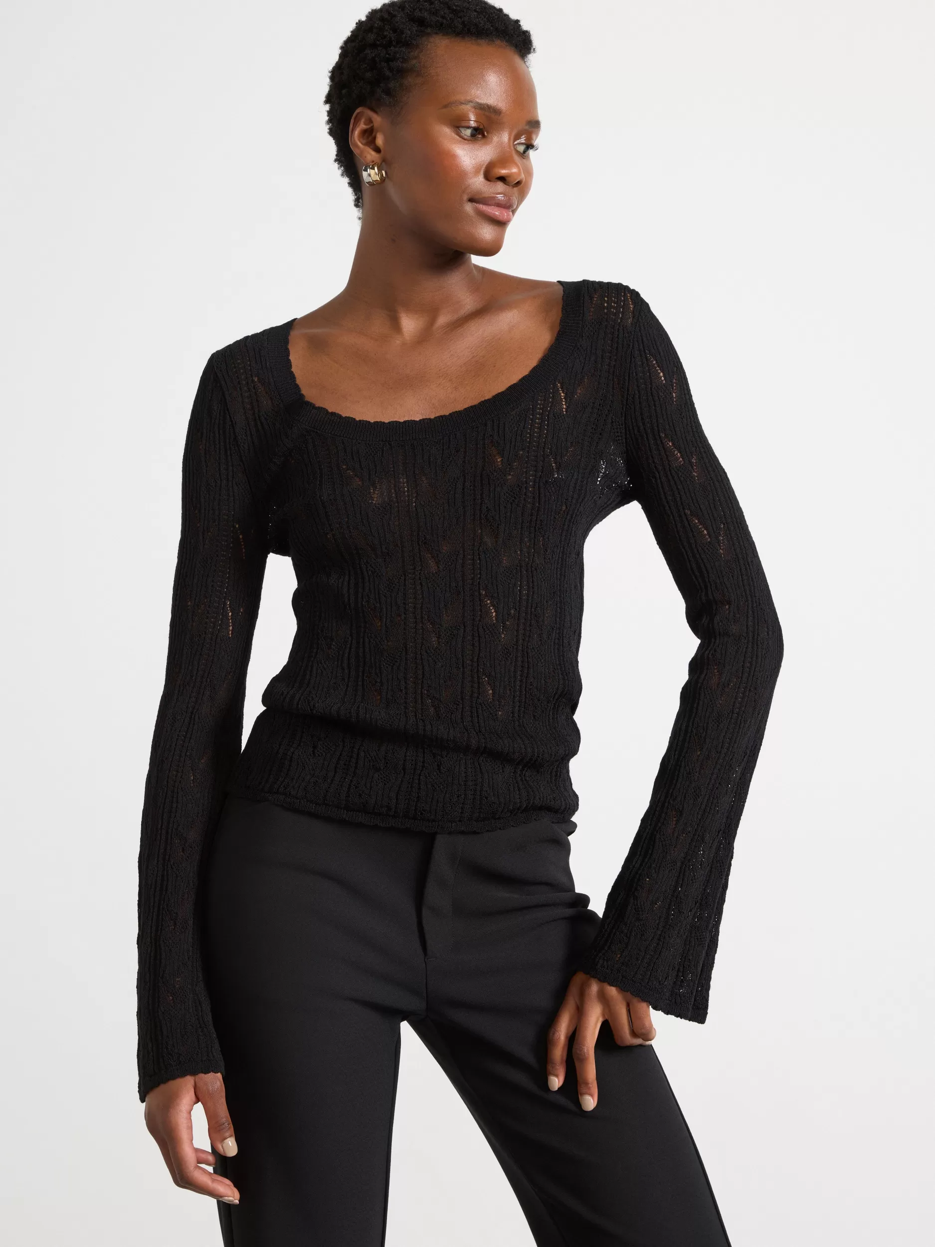 Lindex Gensere & Cardiganer<Langarmet Overdel Black