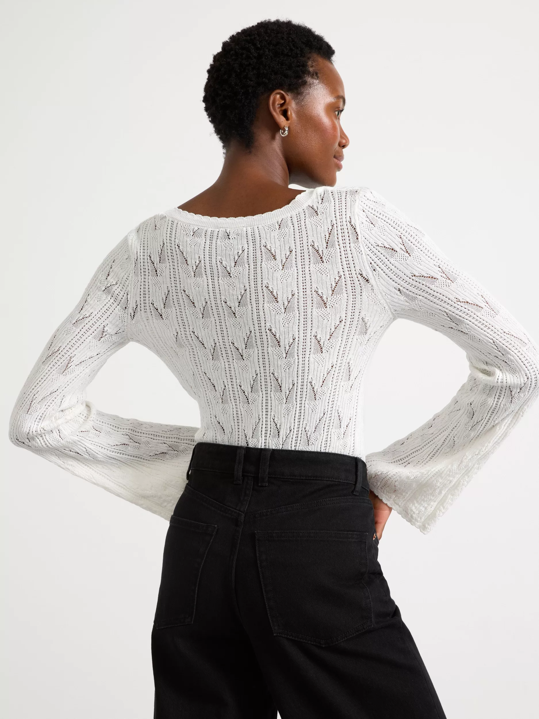 Lindex Gensere & Cardiganer<Langarmet Overdel White