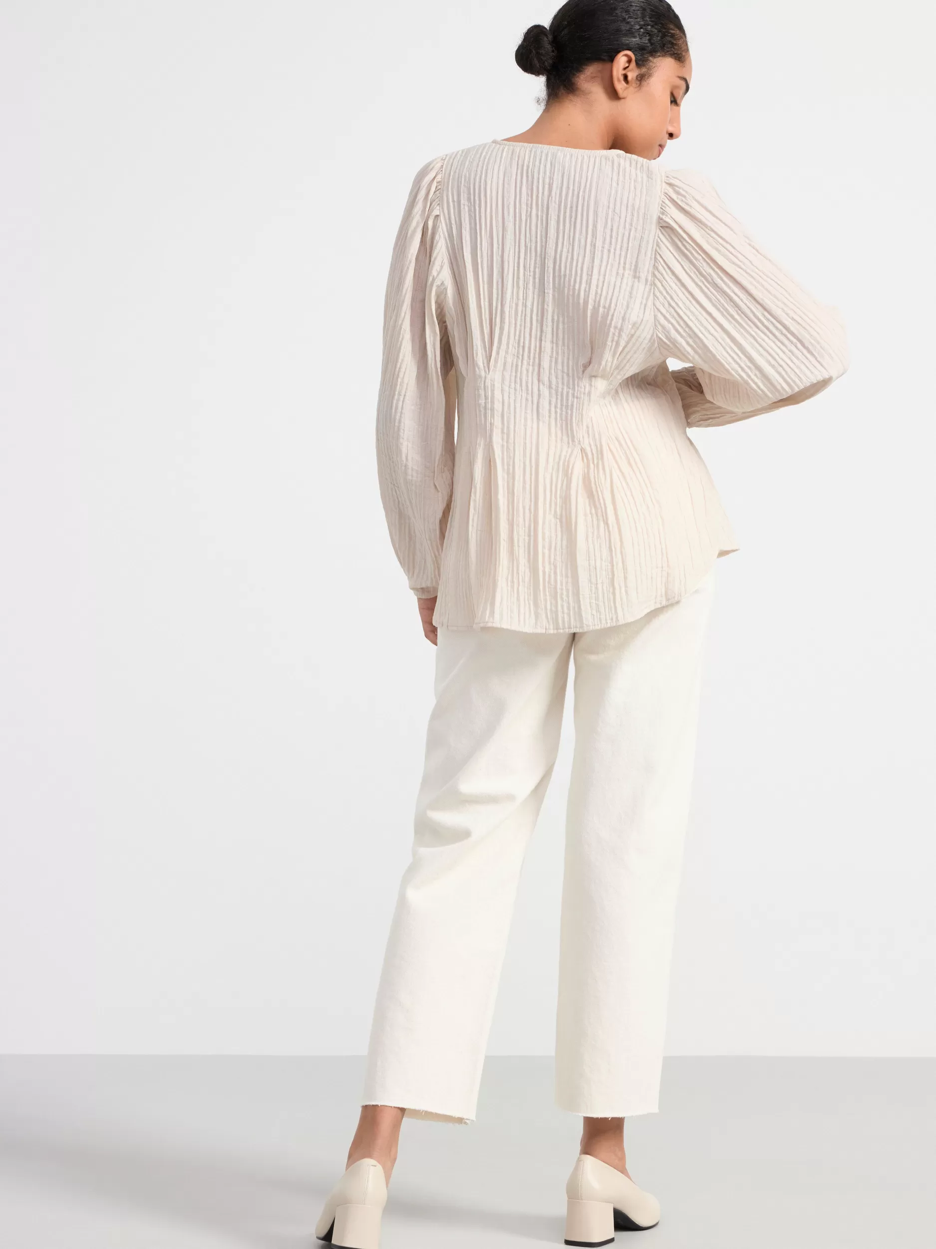 Lindex Bluser & Skjorter<Langermet Bluse Light Beige