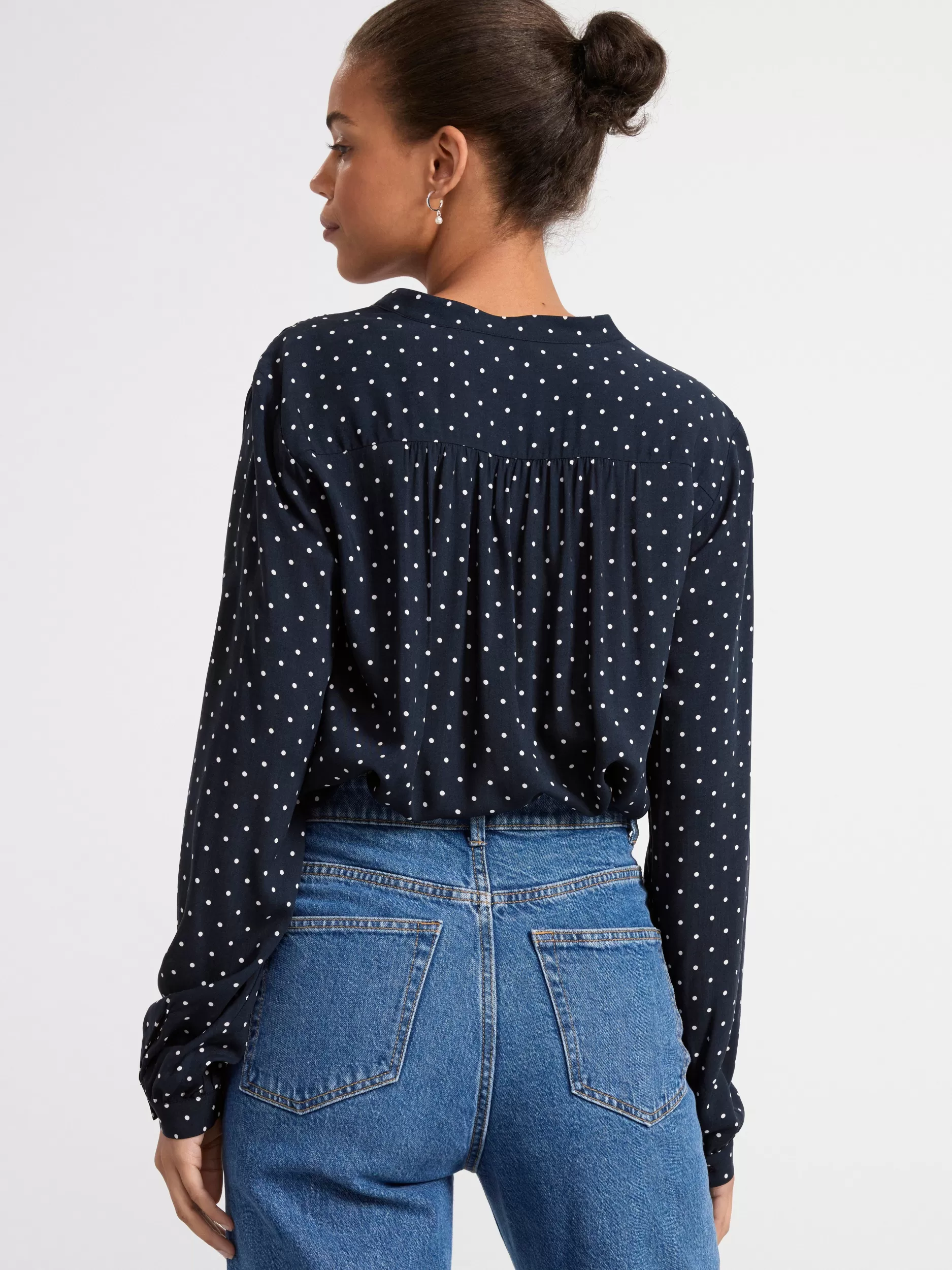 Lindex Bluser & Skjorter<Langermet Bluse Dark Navy