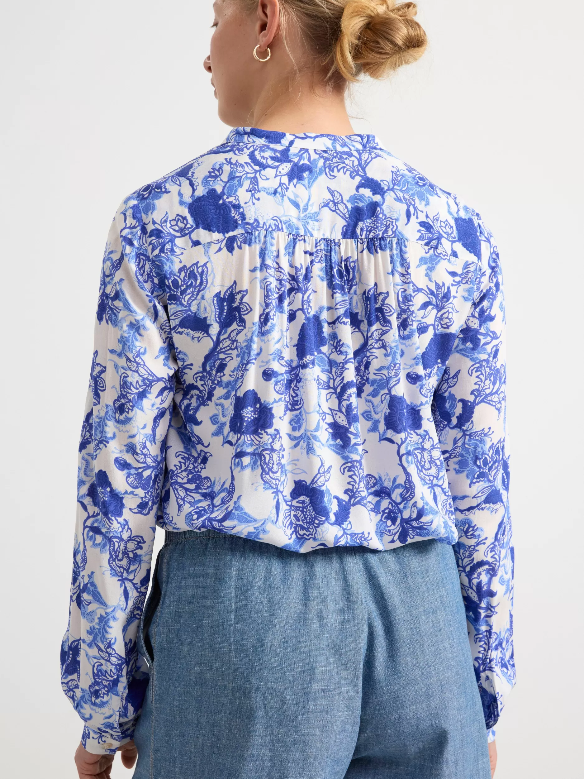 Lindex Bluser & Skjorter<Langermet Bluse Light Dusty White
