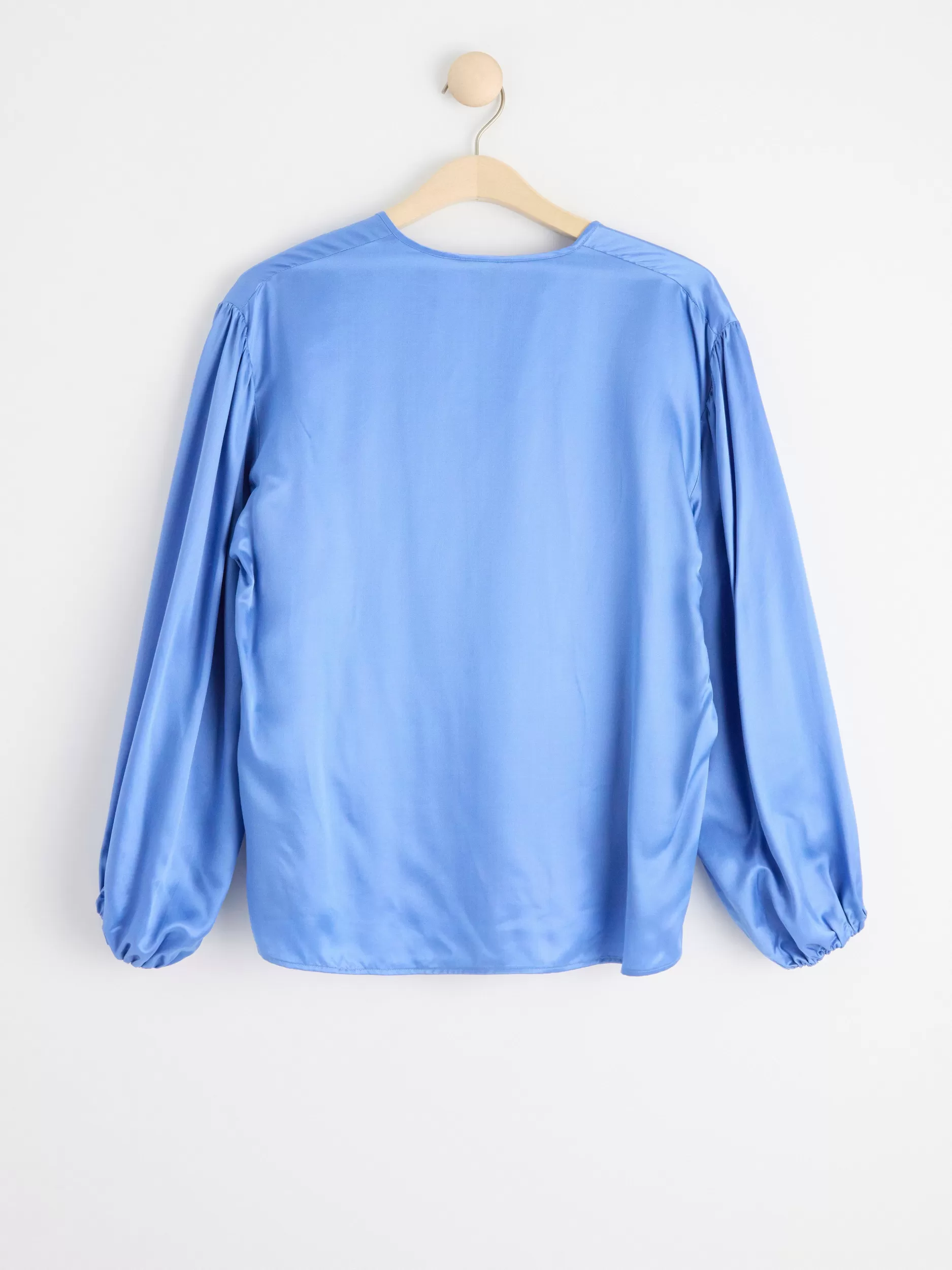 Lindex Bluser & Skjorter<Langermet Bluse I Silkeblanding Light Dusty Blue