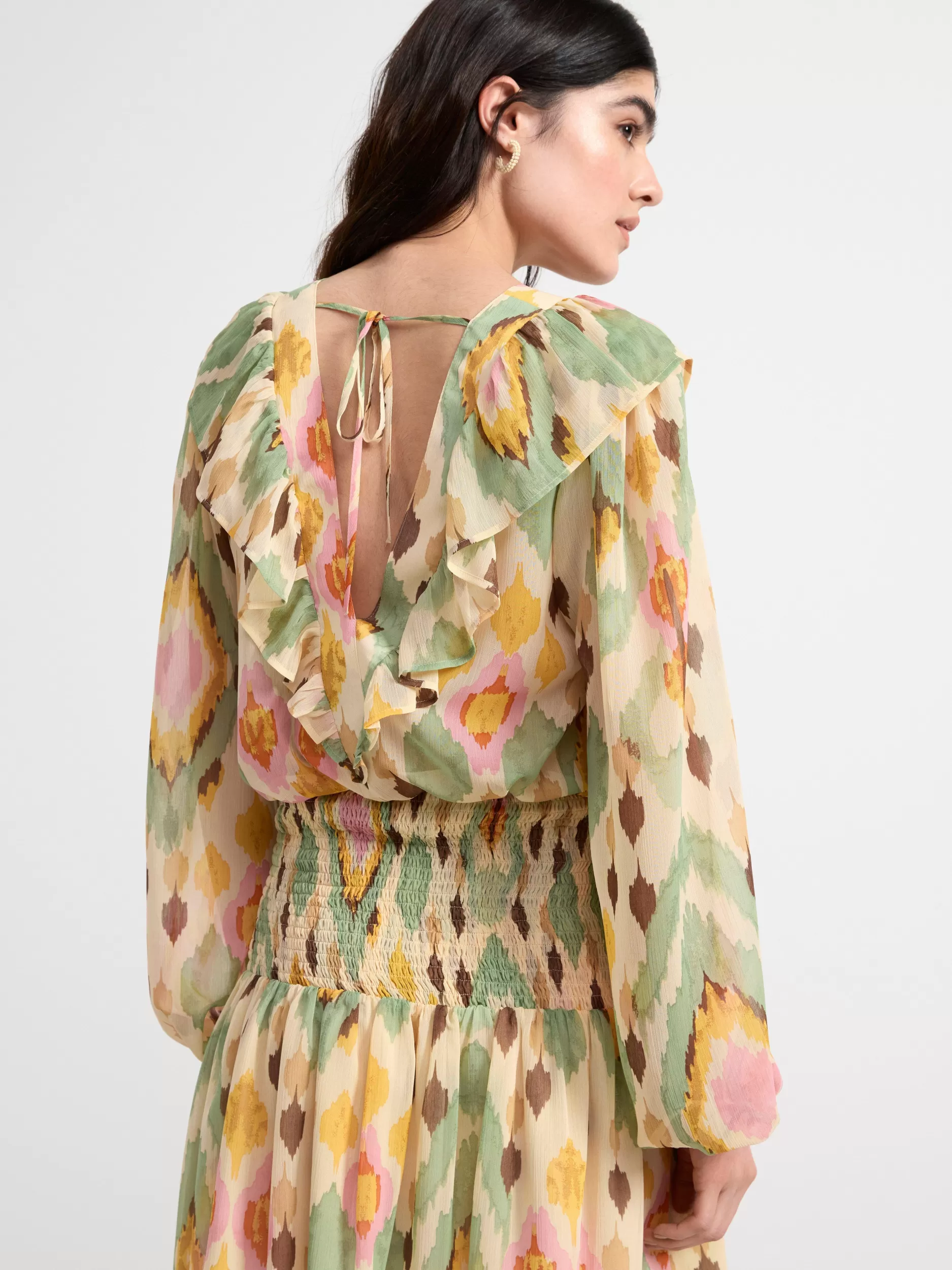 Lindex Bluser & Skjorter<Langermet Chiffonbluse Light Beige