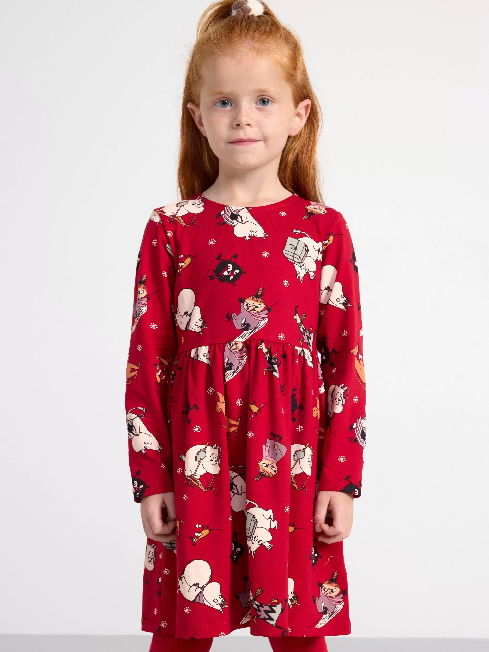 Lindex Kjoler<Langermet Kjole Med Mummi-Trykk Dark Red